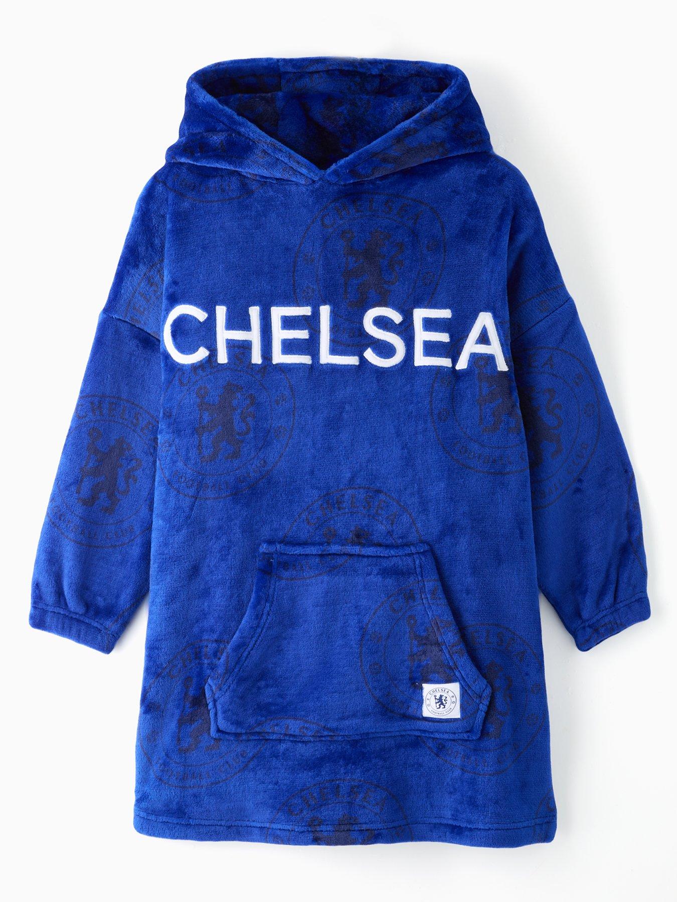 Chelsea Chelsea FC Football Fleece Hooded Blanket - Blue