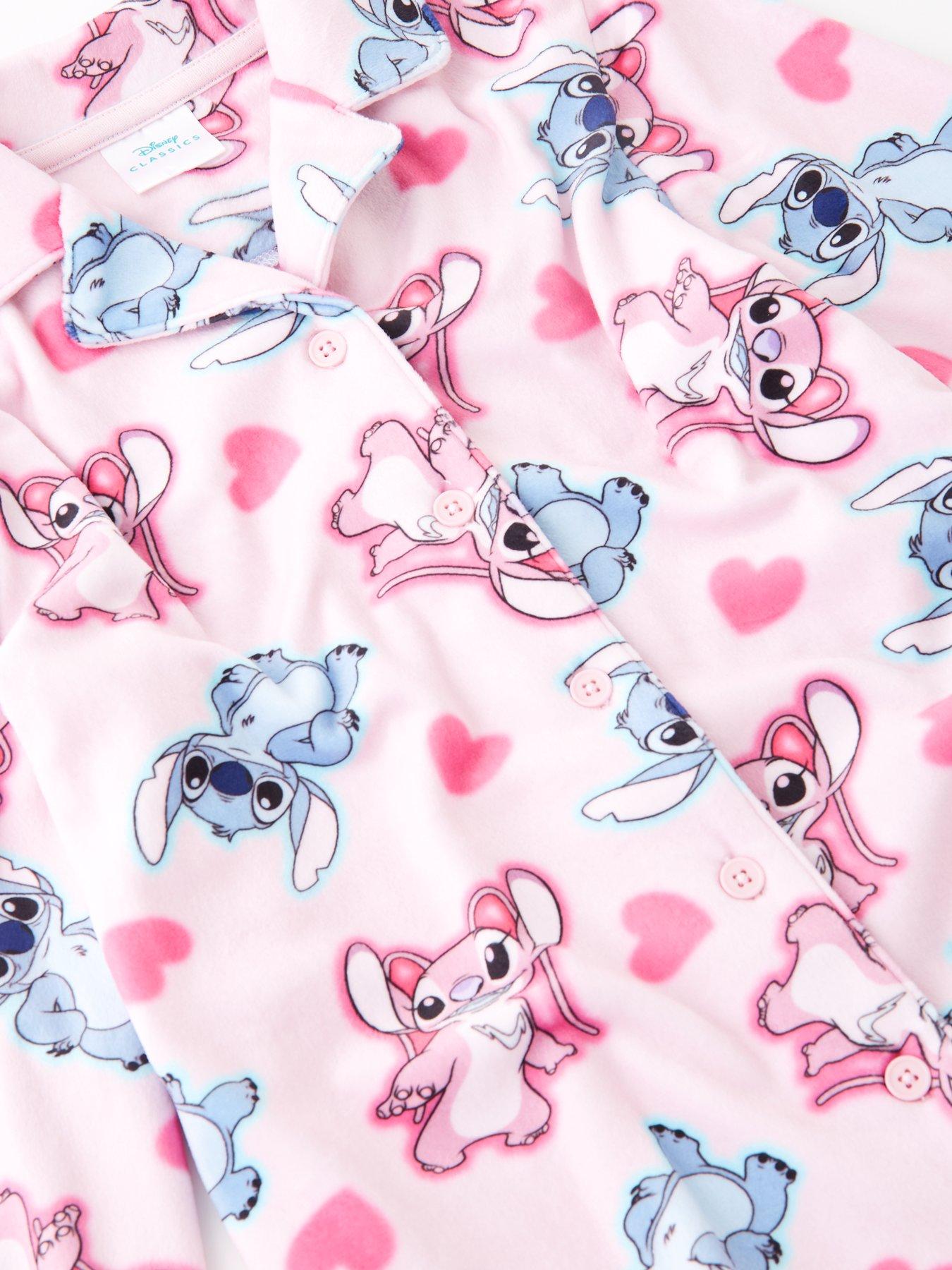 disney-lilo-stitch-disney-lilo-amp-stitch-button-through-fleece-pyjamas-pinkdetail