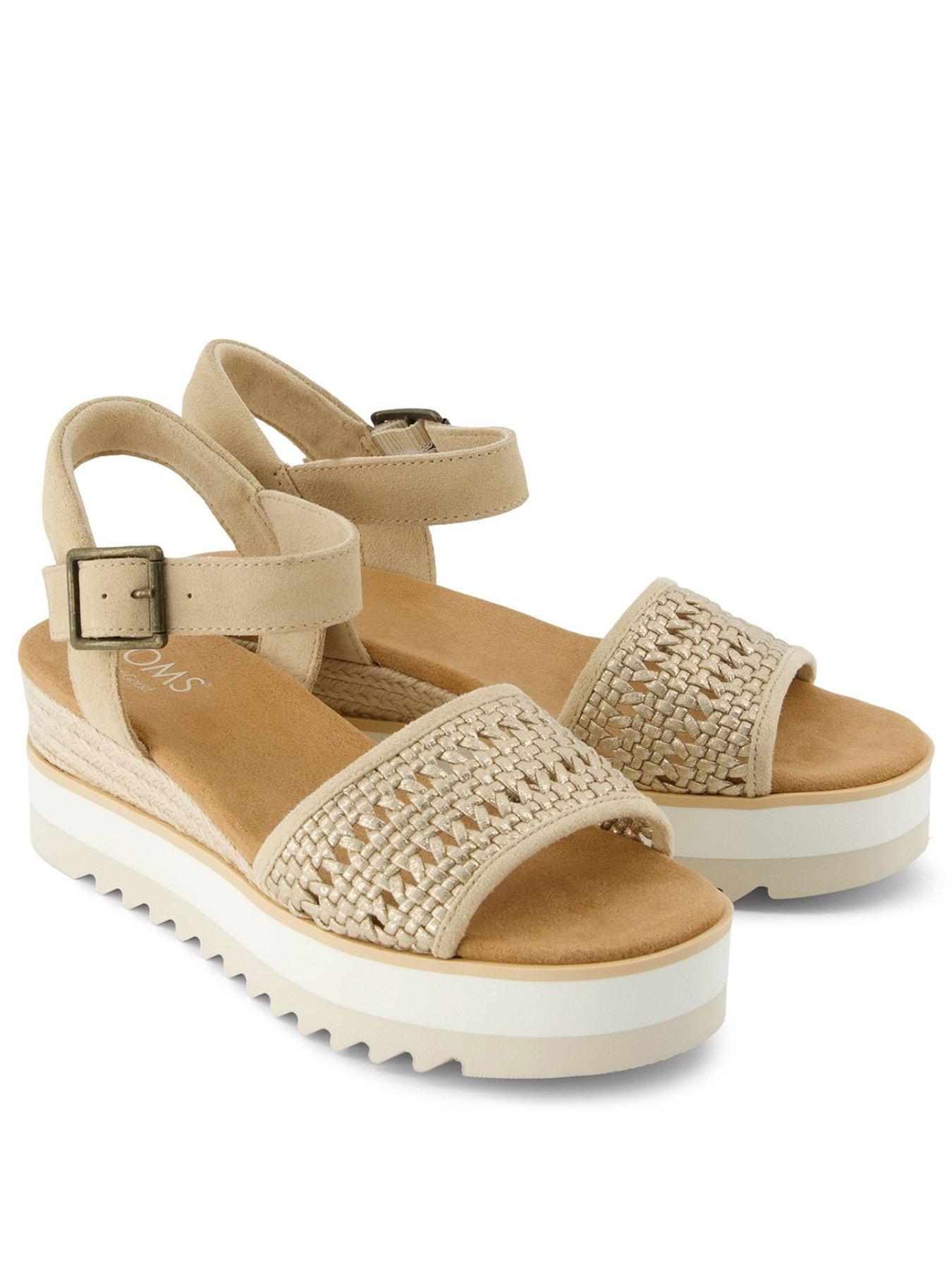 Image 2 of 5 of TOMS Diana Wedge Sandal - Beige