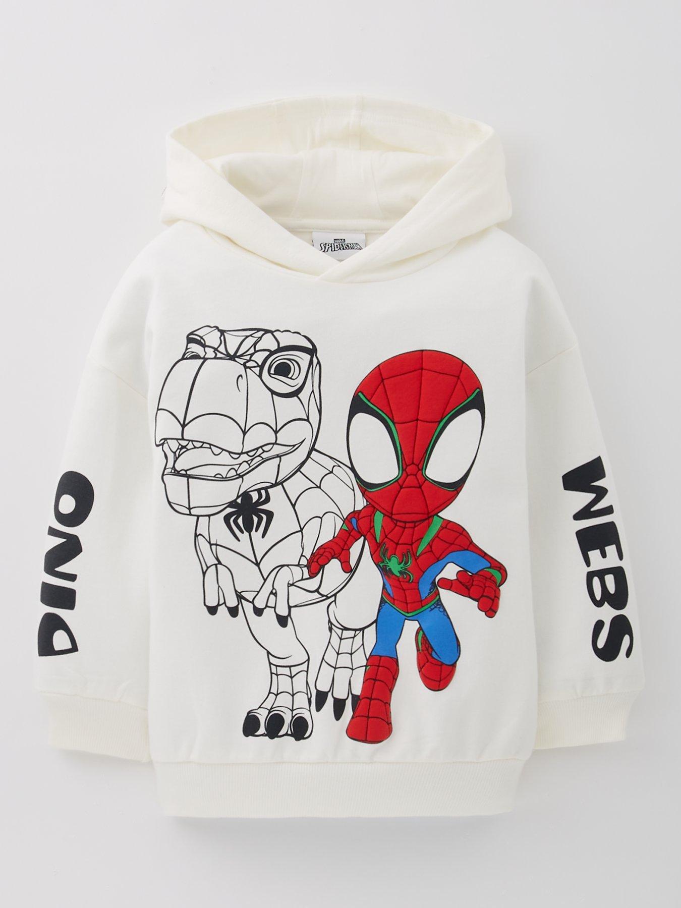 Spiderman Spiderman Spidey Dino Hoodie - Cream