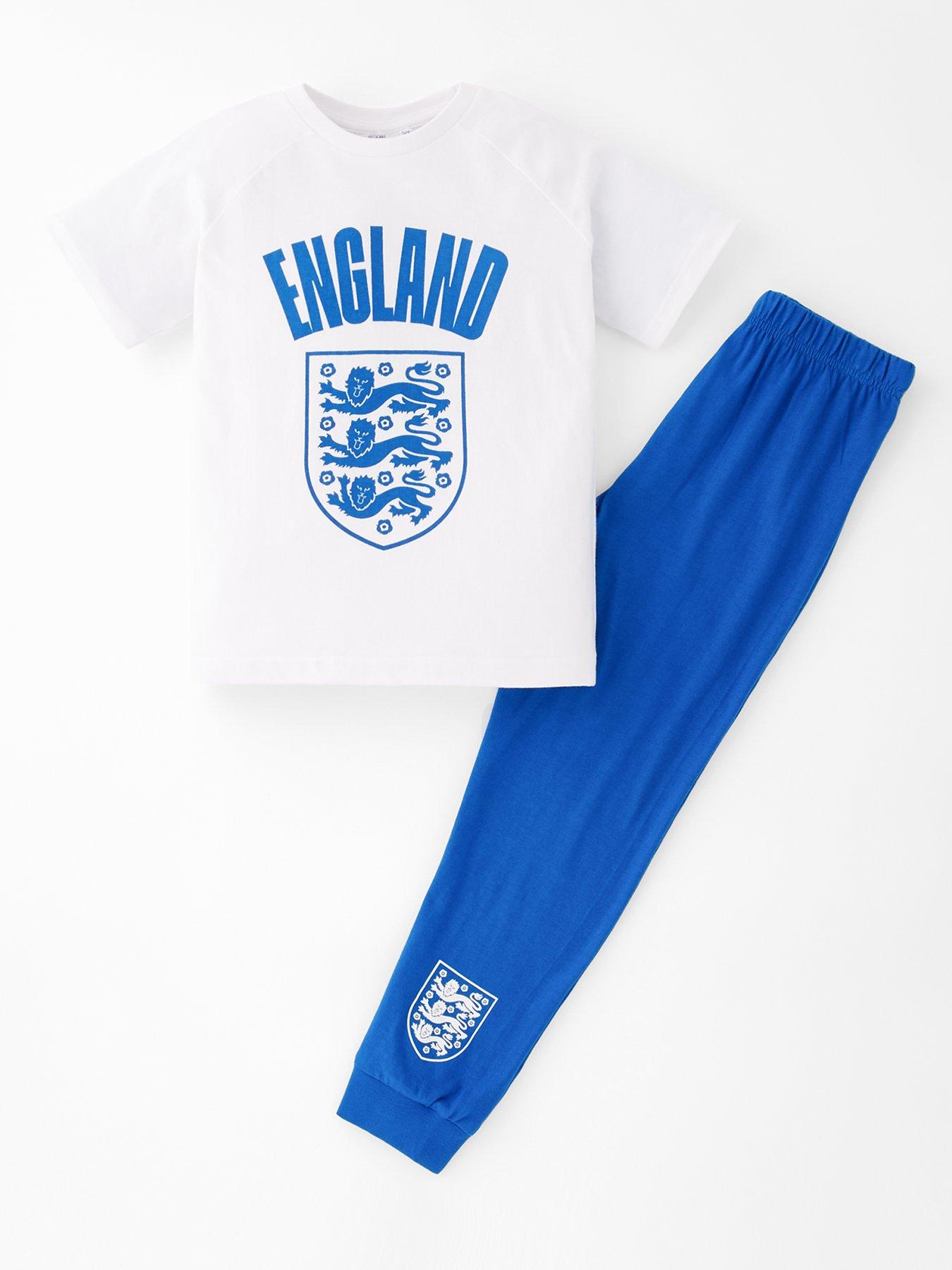 England Football Short Sleeve Pyjamas - White/Blue