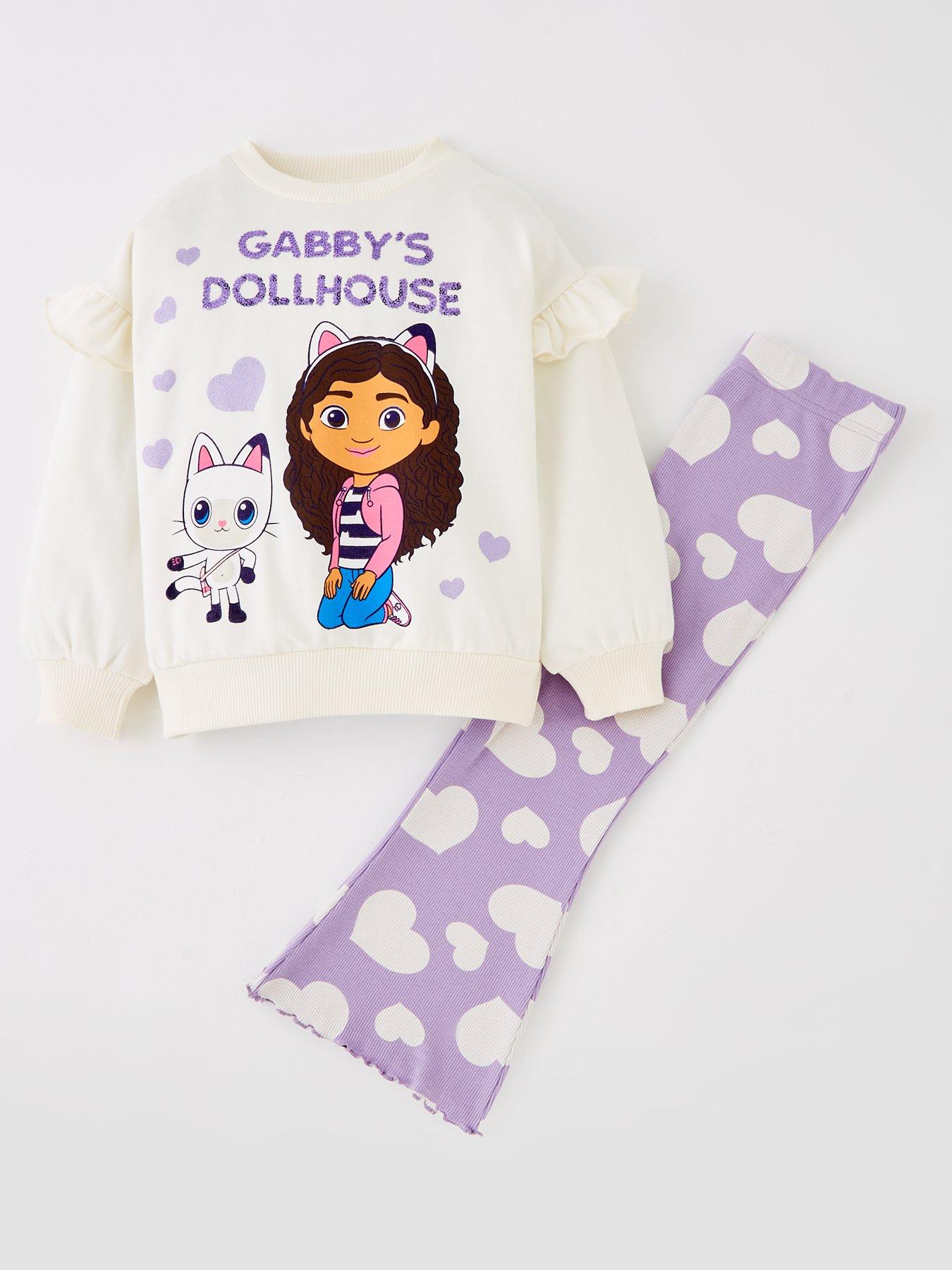 undefined Gabby's Dollhouse Frill Sweatshirt And Leggings Set - Pink