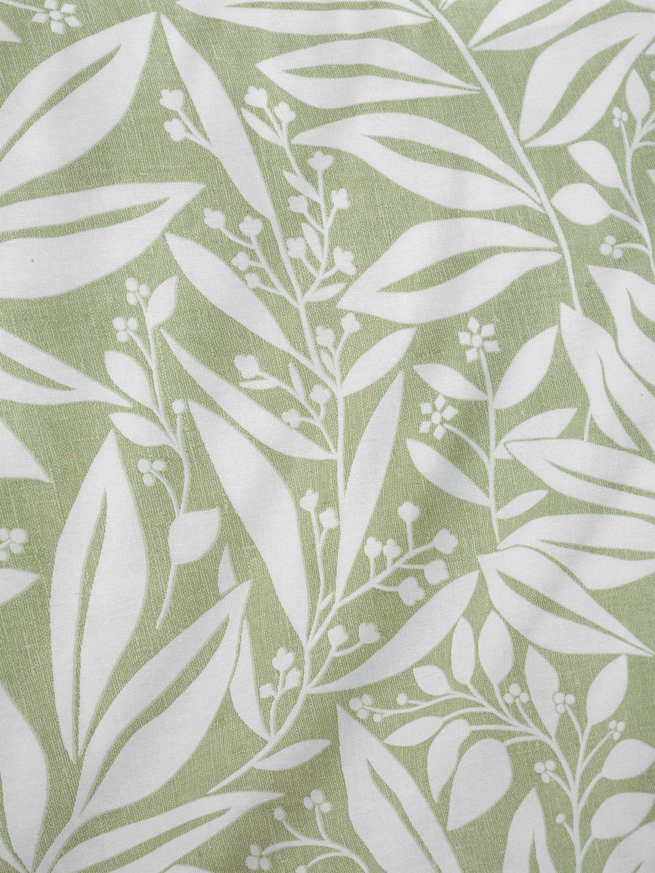 Image 5 of 5 of Catherine Lansfield Sorrel Leaf Reversible Eyelet Curtains 66x90 Inch Green