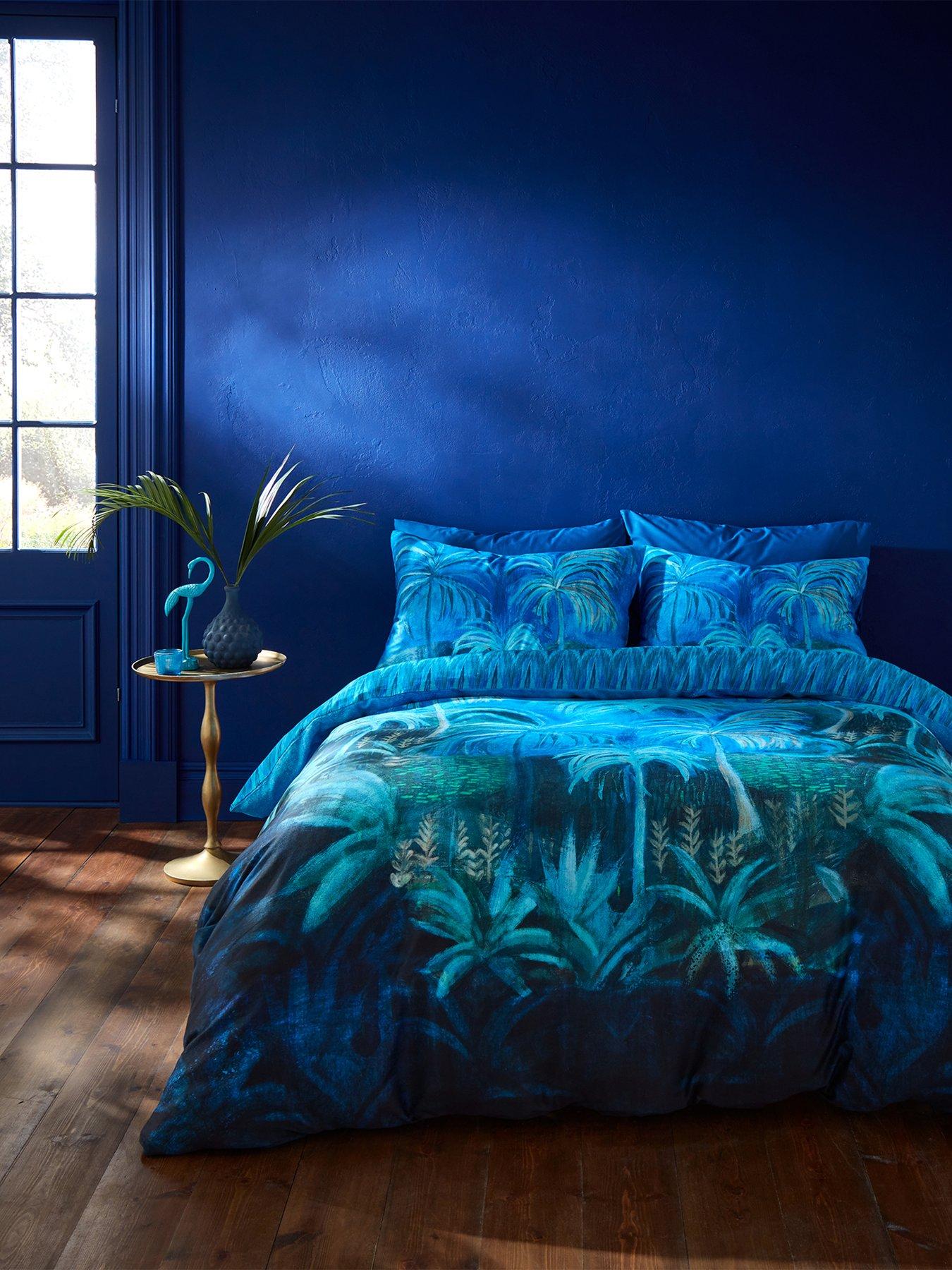 undefined Midnight Palms 100% Cotton Sateen Duvet Set
