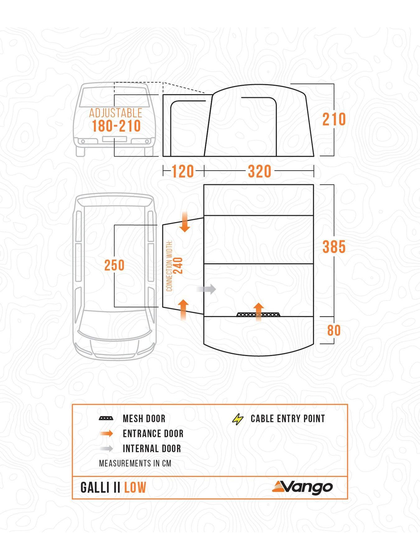 Image 3 of 8 of Vango Galli II Low Drive Away Awning