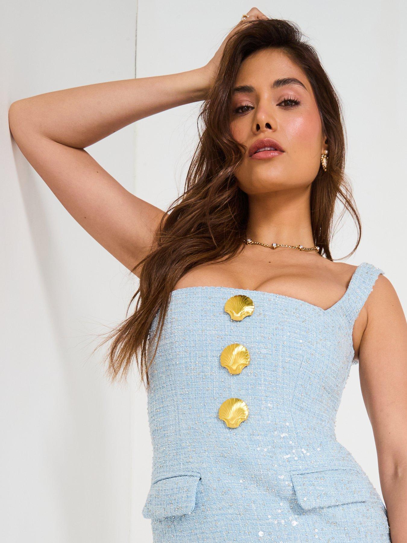 lavish-alice-boucle-shell-midi-dress-blueoutfit