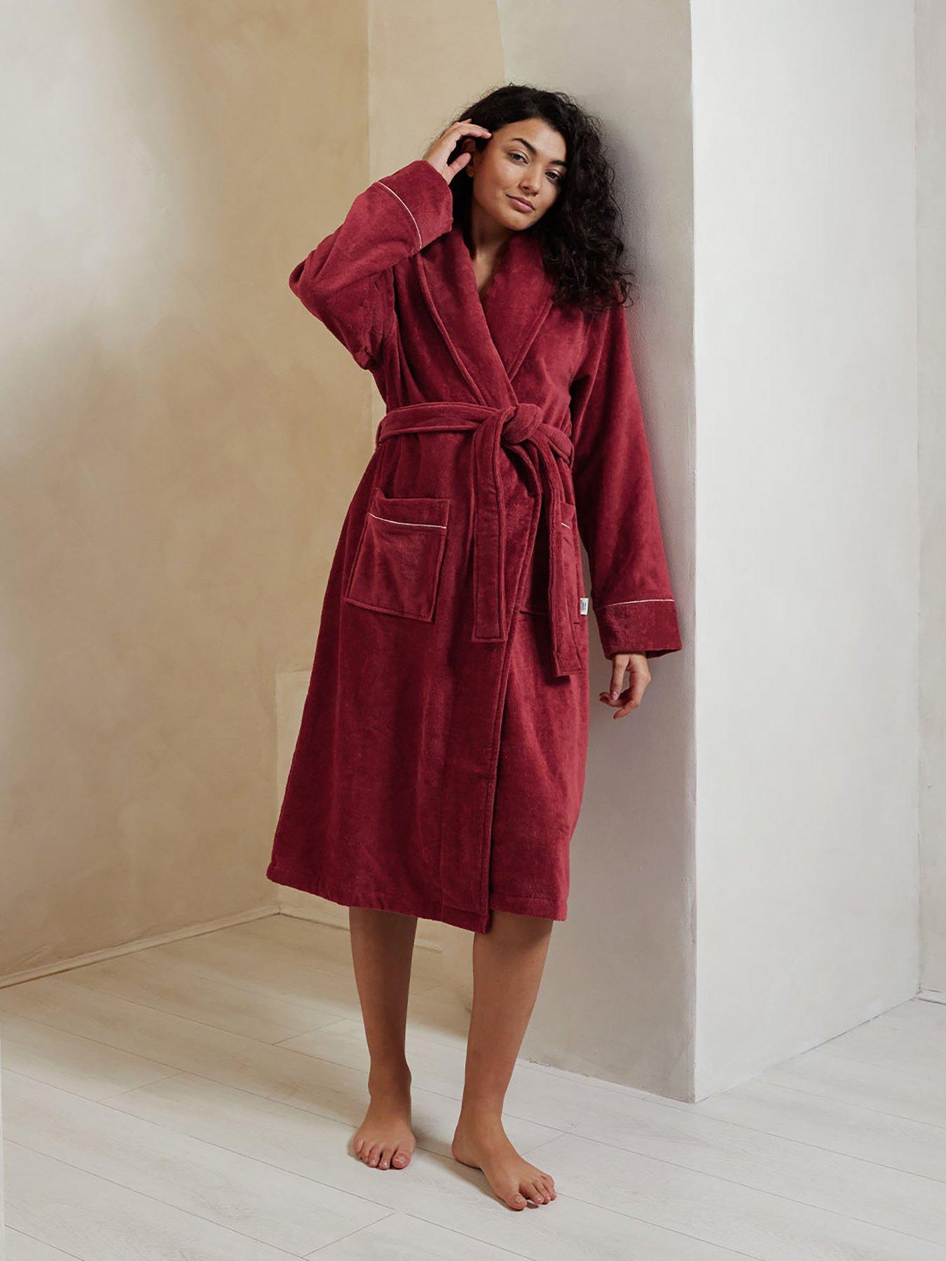chelsea-peers-shawl-collar-towelling-robe-redfront