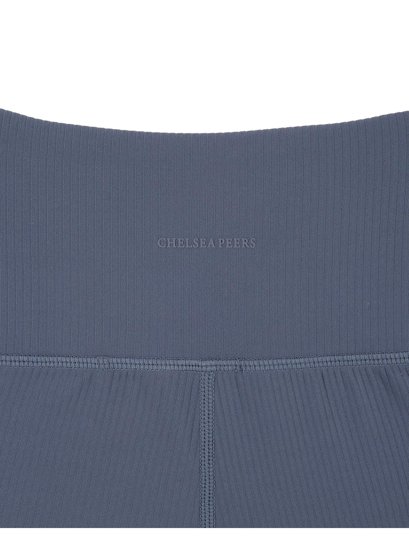 Image 2 of 3 of CHELSEA PEERS Ribbed Leggings - Dark Grey