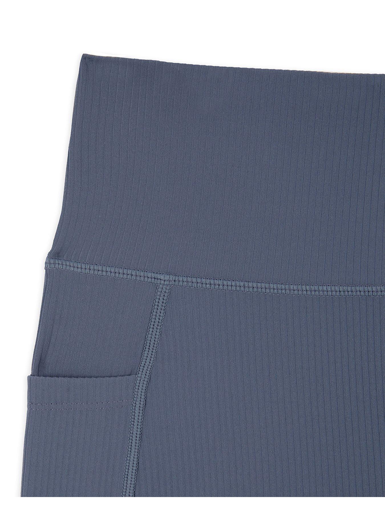 Image 3 of 3 of CHELSEA PEERS Ribbed Leggings - Dark Grey