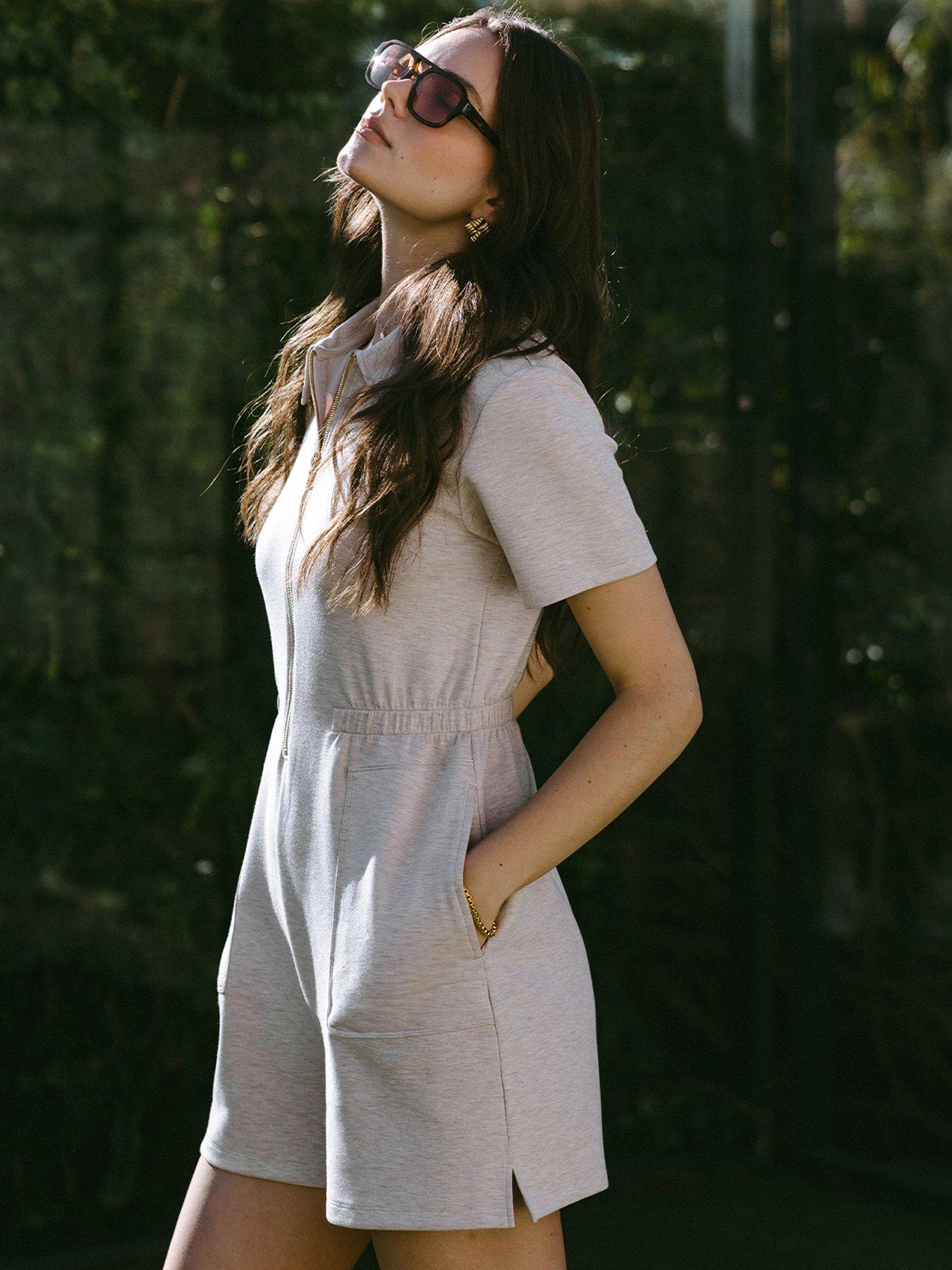 chelsea-peers-luxecomfort-scuba-short-playsuit-beige-marl