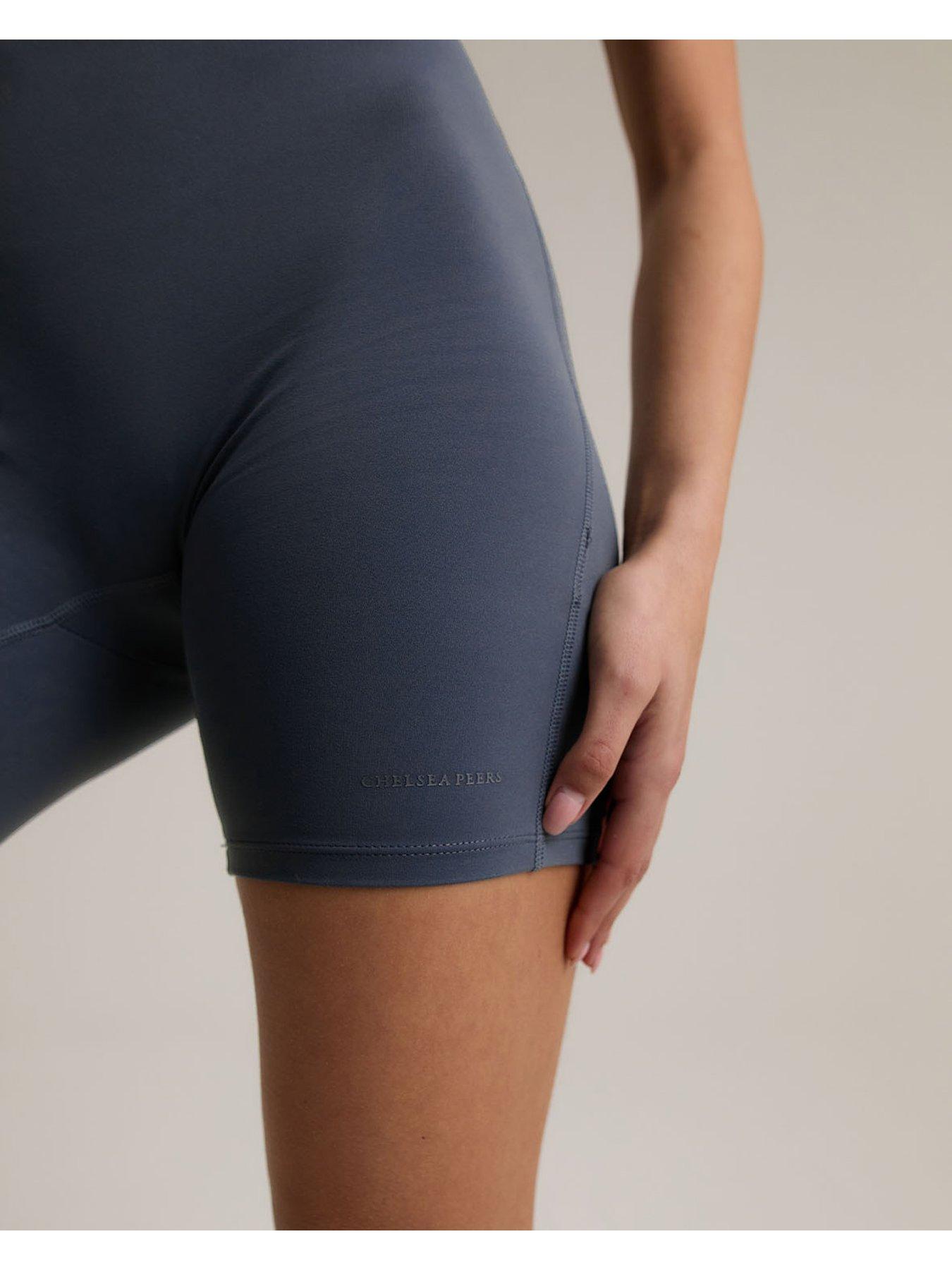 Image 5 of 5 of CHELSEA PEERS Short Unitard In Butter Fabric - Plain - Dark Grey
