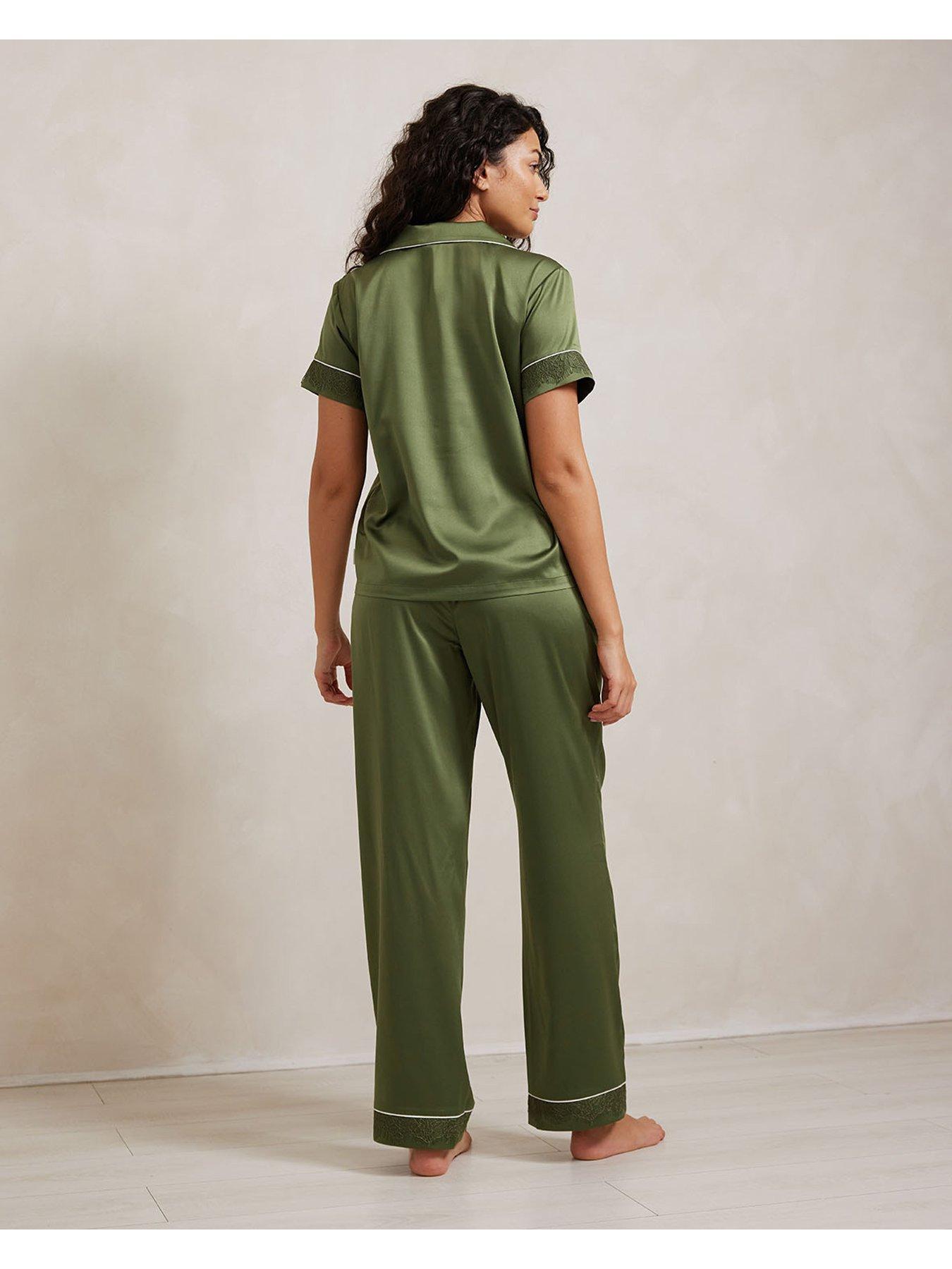 chelsea-peers-lace-short-sleeve-khakistillFront