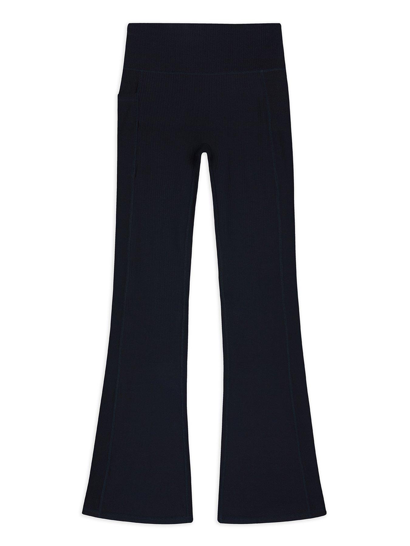 chelsea-peers-ribbed-flared-leggings-black