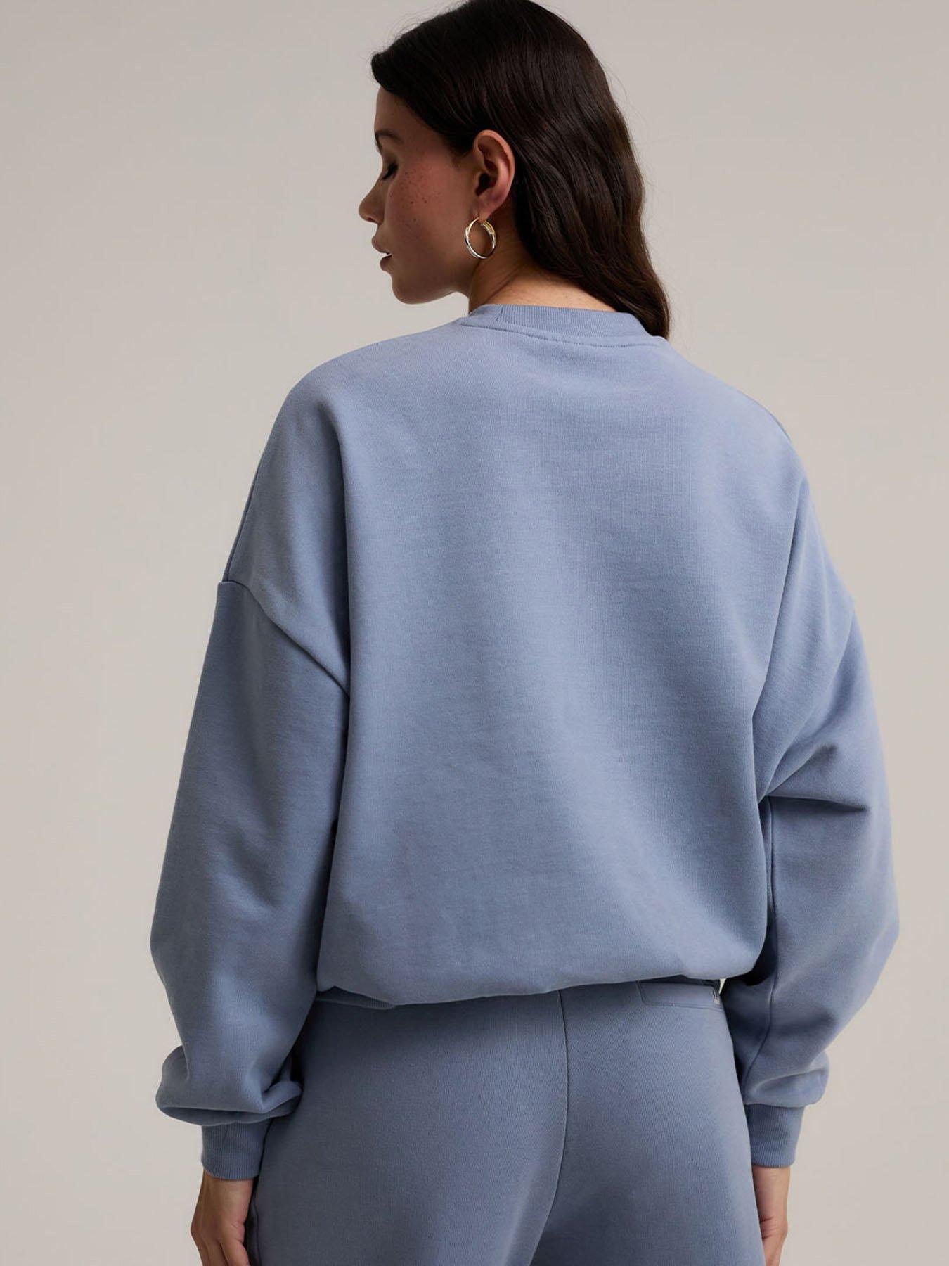chelsea-peers-branded-crew-neck-sweatshirt-plain-bluestillFront