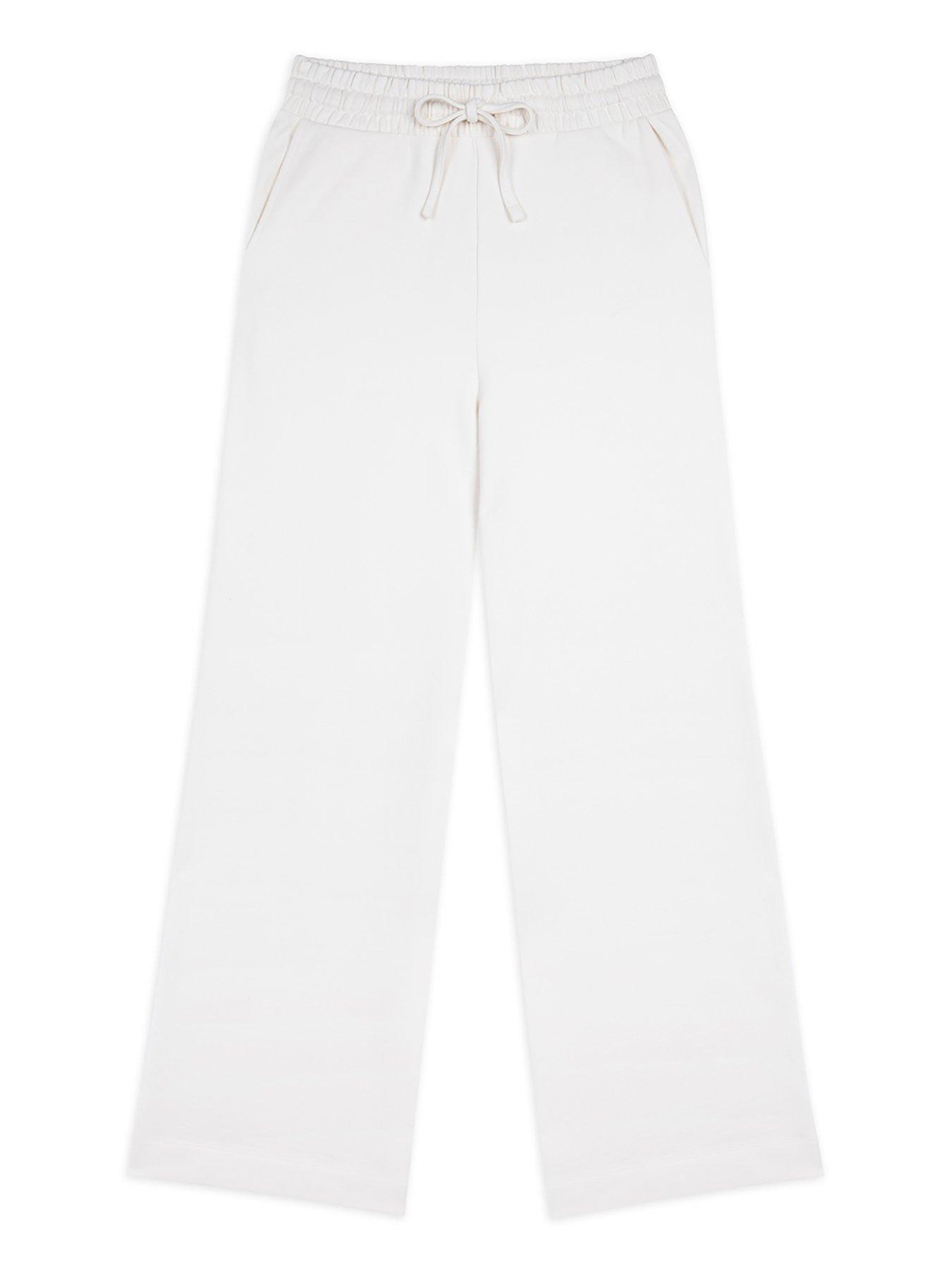 Image 1 of 3 of CHELSEA PEERS Straight Leg Joggers - Off White