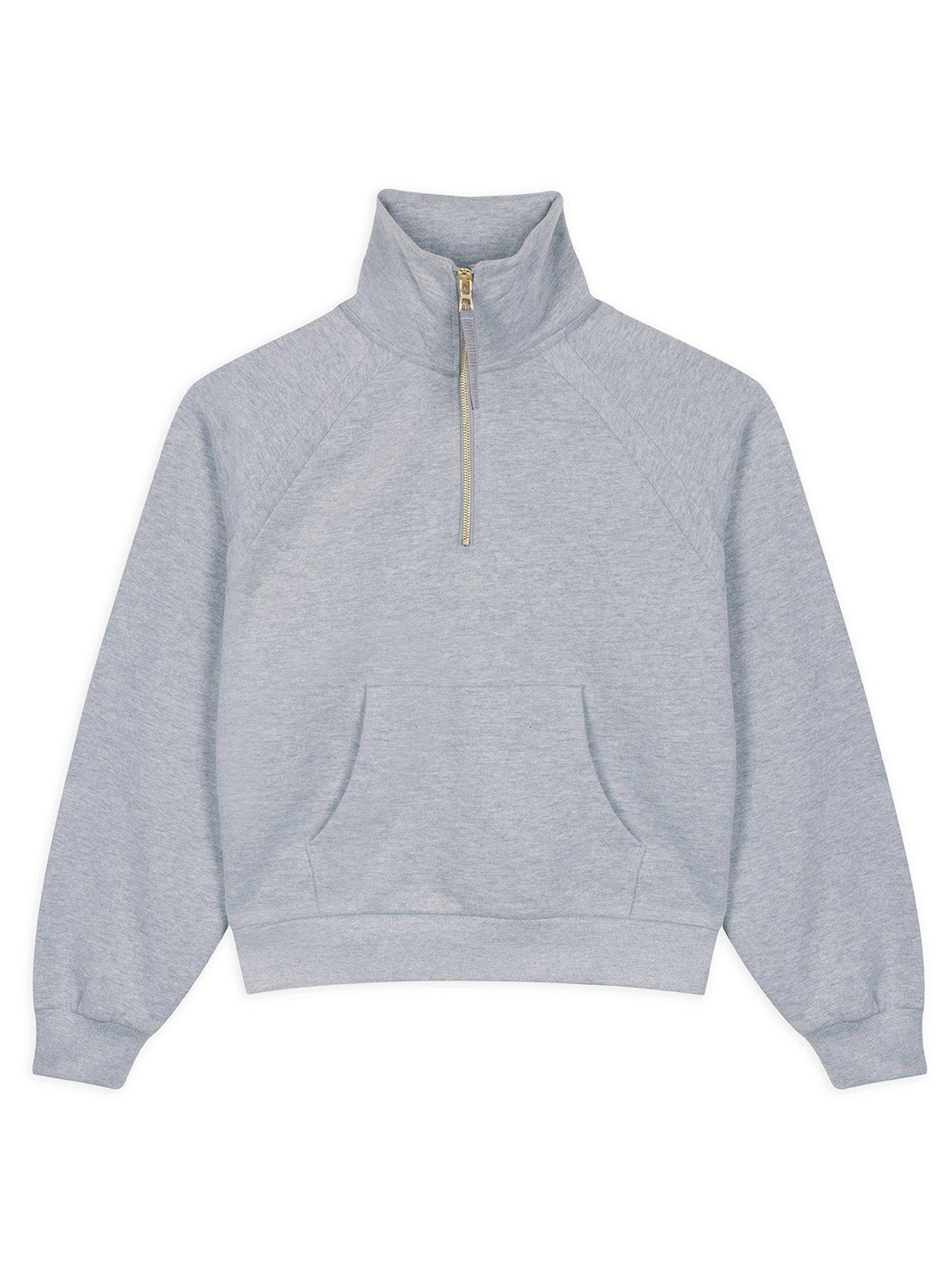 CHELSEA PEERS Quarter Zip Sweatshirt - Grey