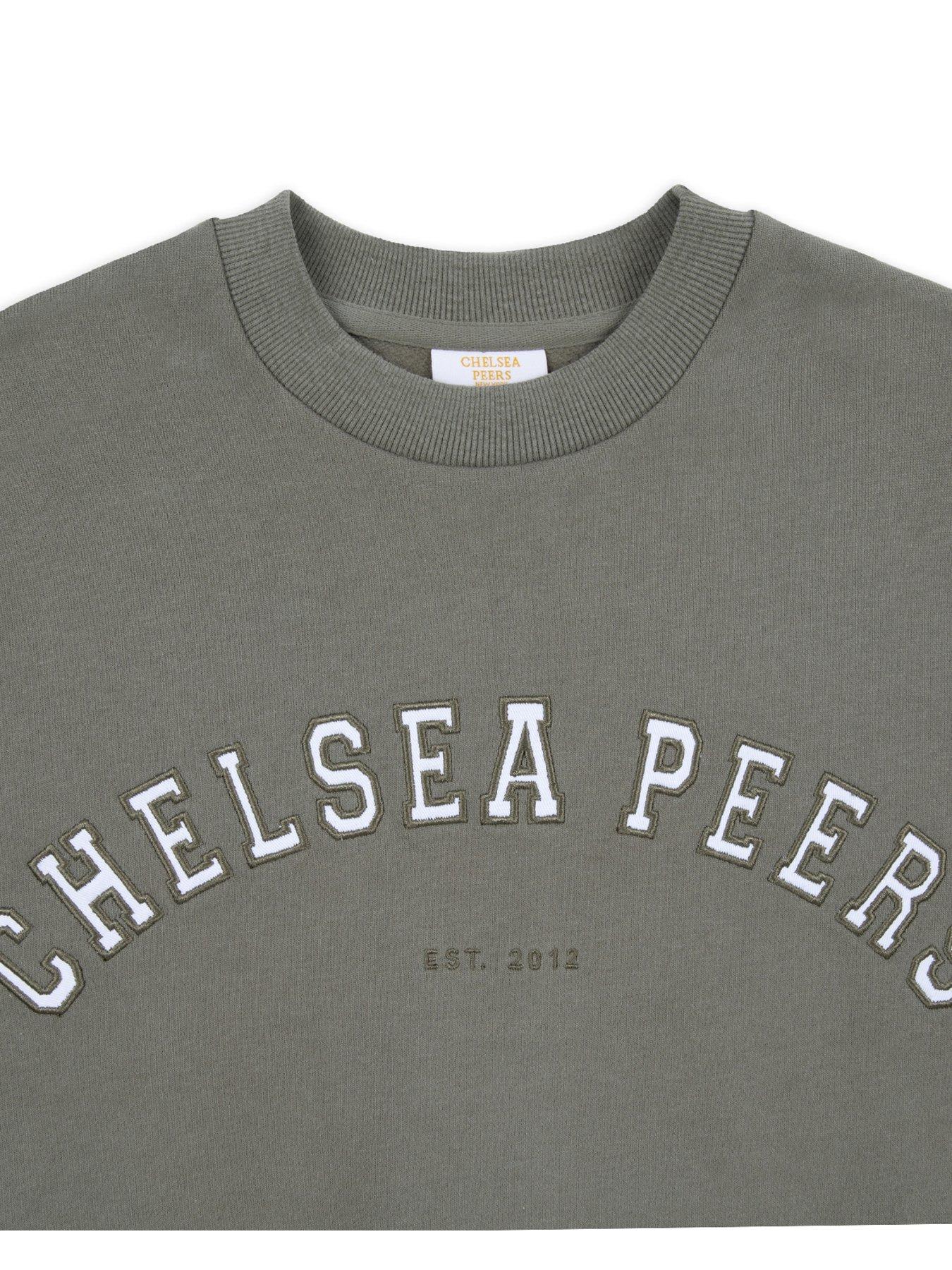Image 3 of 3 of CHELSEA PEERS Branded Crew Neck Sweatshirt - Khaki