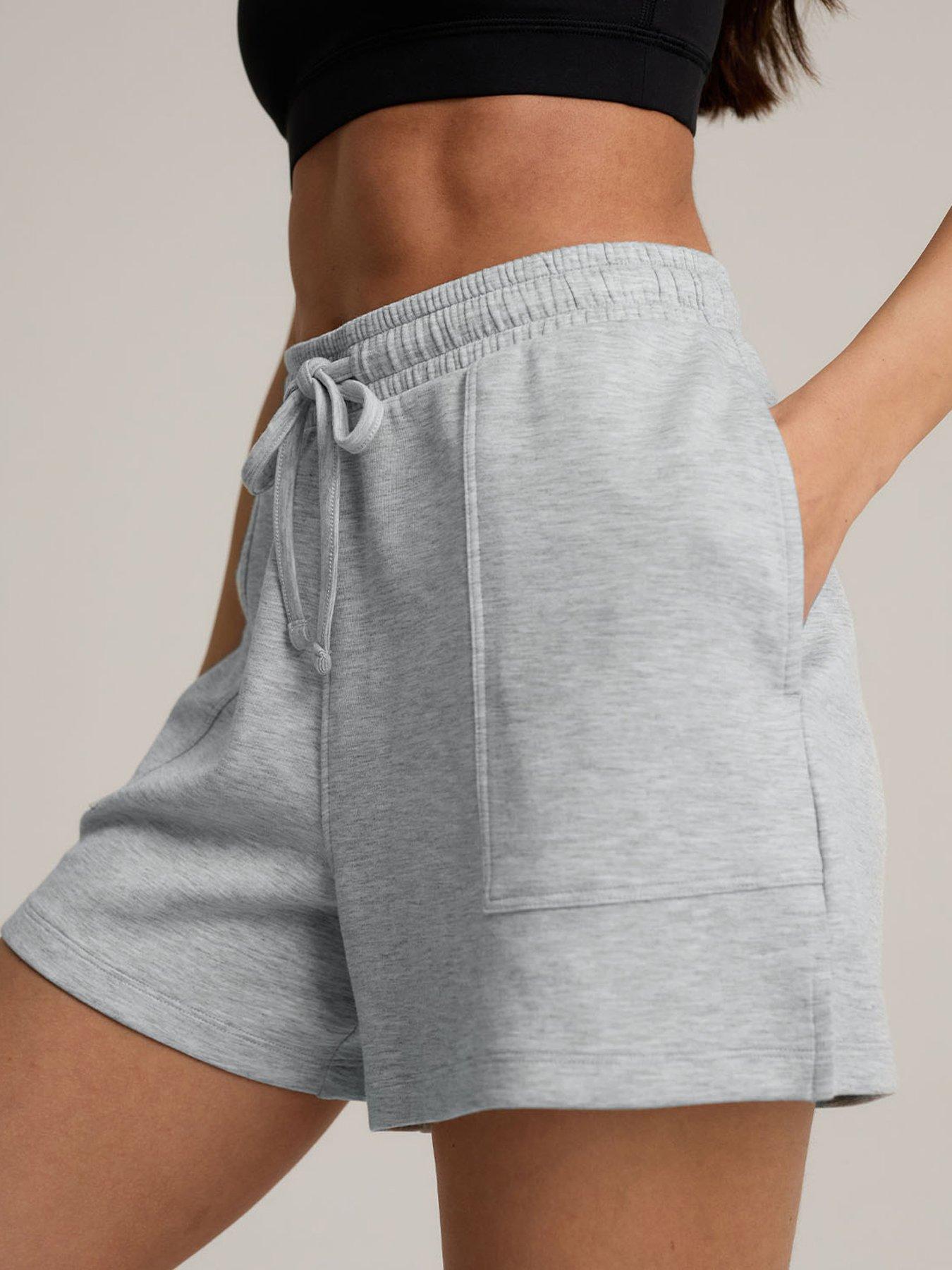 CHELSEA PEERS Luxecomfort Scuba Shorts- Grey Marl