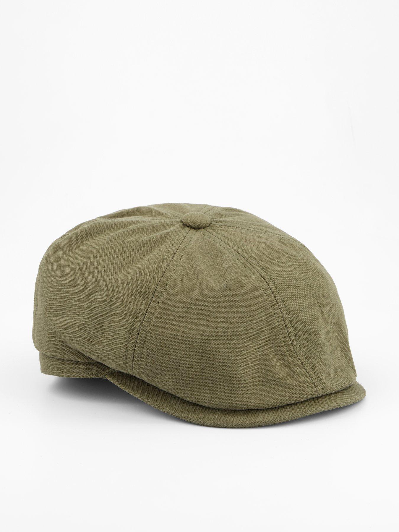 Image 1 of 4 of Barbour Barbour Fawdon Bakerboy Flat Cap- Khaki