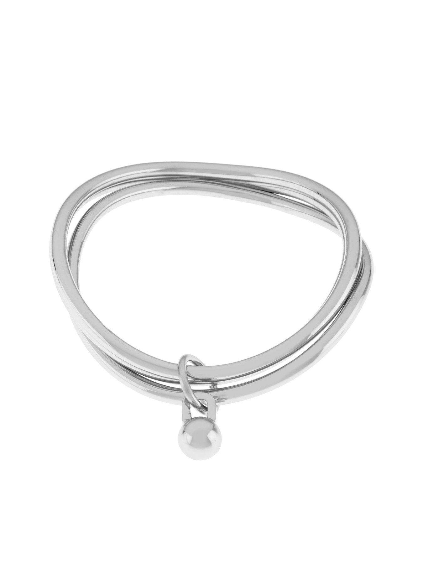 Image 3 of 5 of Mint Velvet Silver Tone Triple Bangle - Silver
