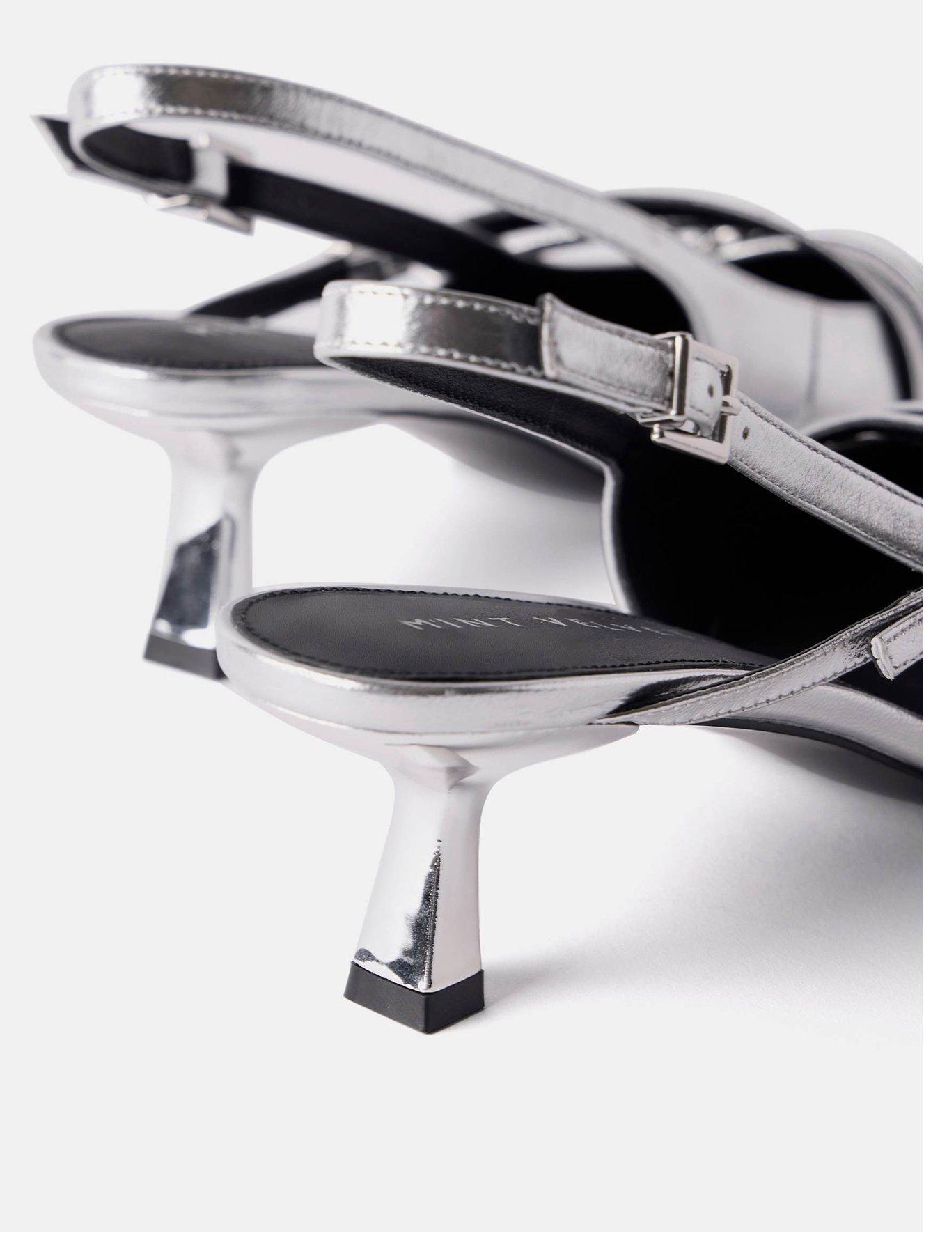 Image 3 of 3 of Mint Velvet Kit Slingback Shoe - Silver