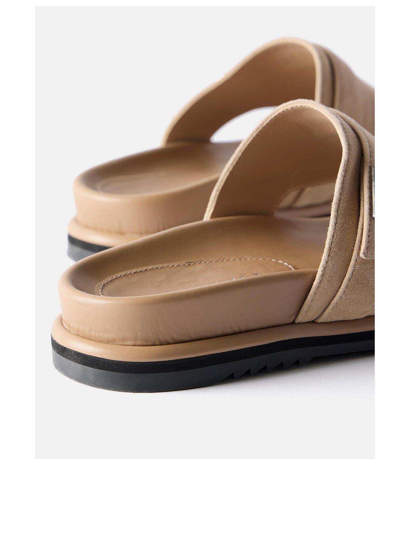 Image 2 of 3 of Mint Velvet Neutral Chunky Flip Flop Sandals - Beige