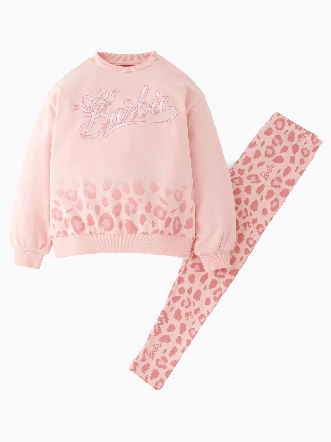 barbie-barbie-sweatshirt-and-leopard-legging-set-pink