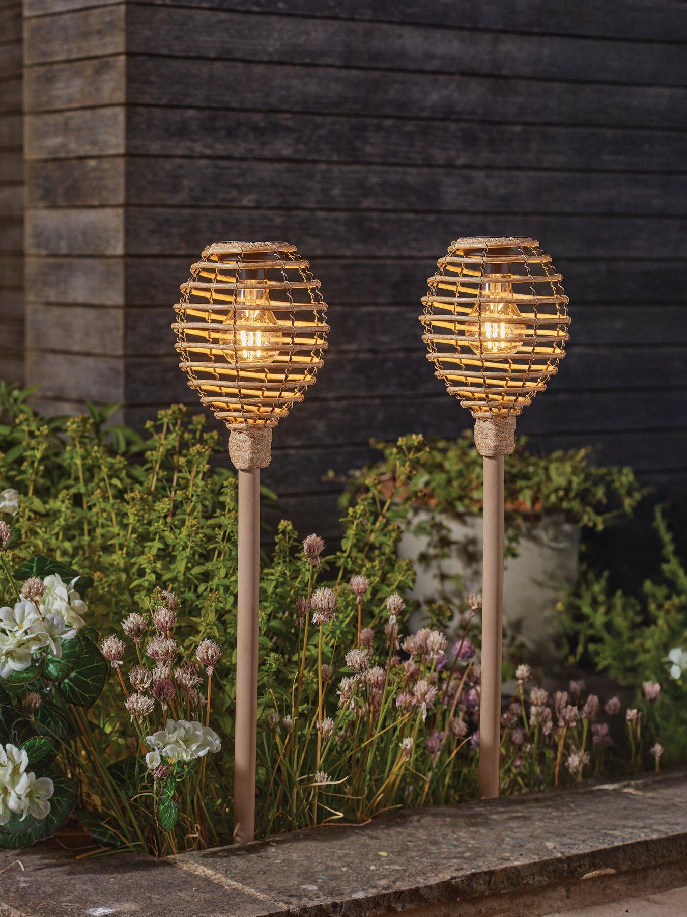 smart-solar-lumina-rattan-stake-light-pair