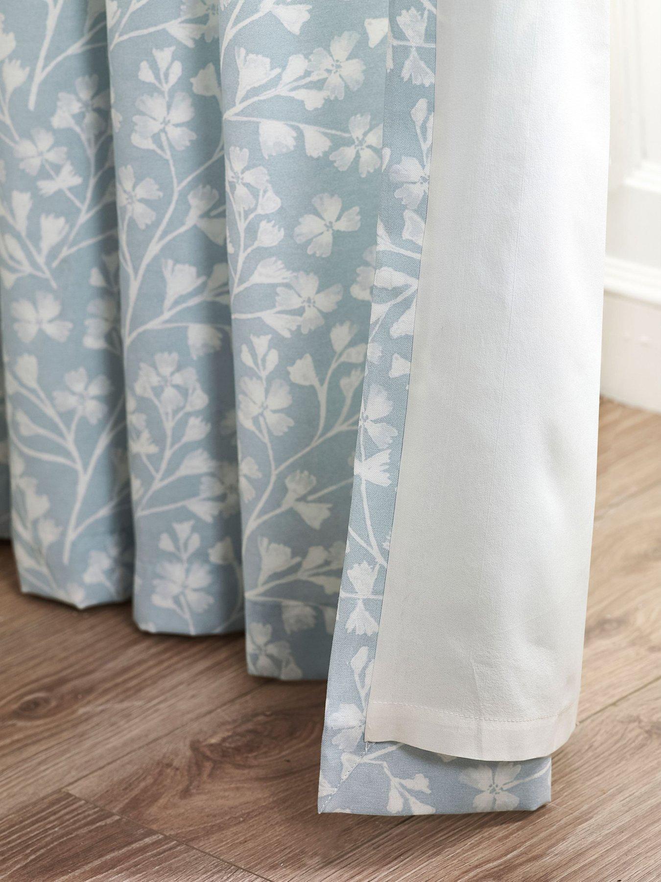 Image 4 of 4 of Catherine Lansfield Brooke Floral Pencil Pleat Curtains