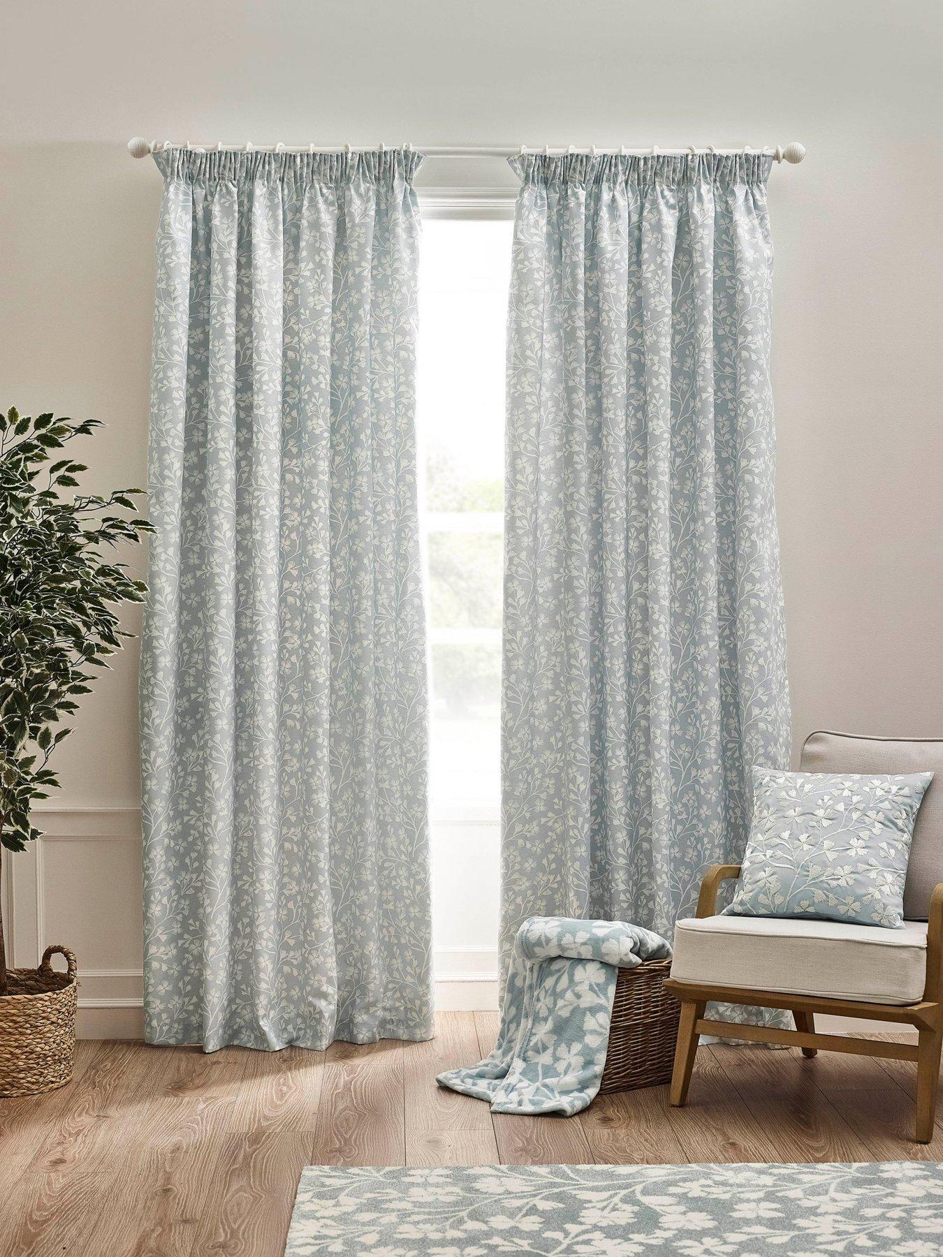 catherine-lansfield-brooke-floral-pencil-pleat-curtains