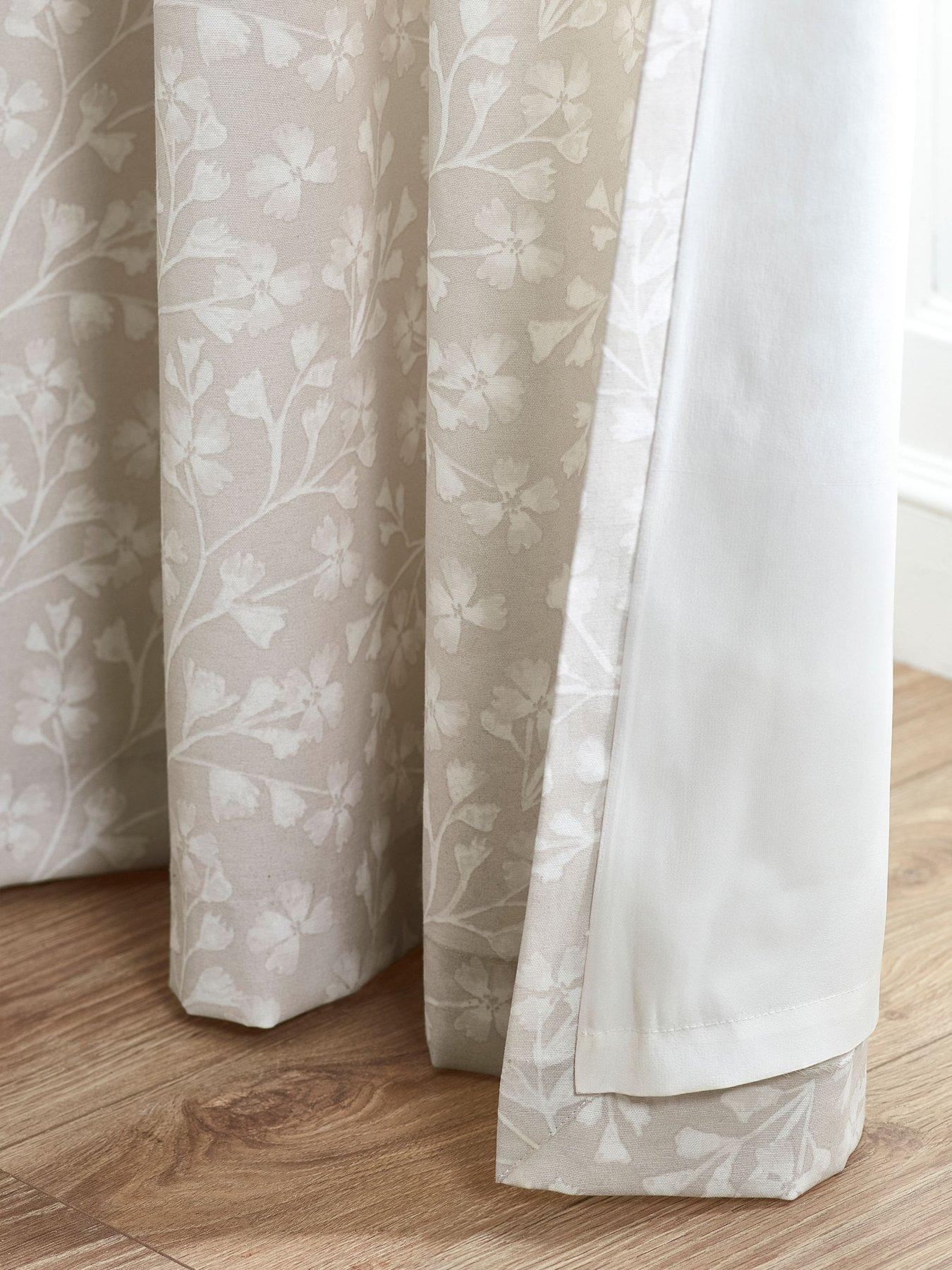 Image 4 of 4 of Catherine Lansfield Brooke Floral Eyelet Curtains