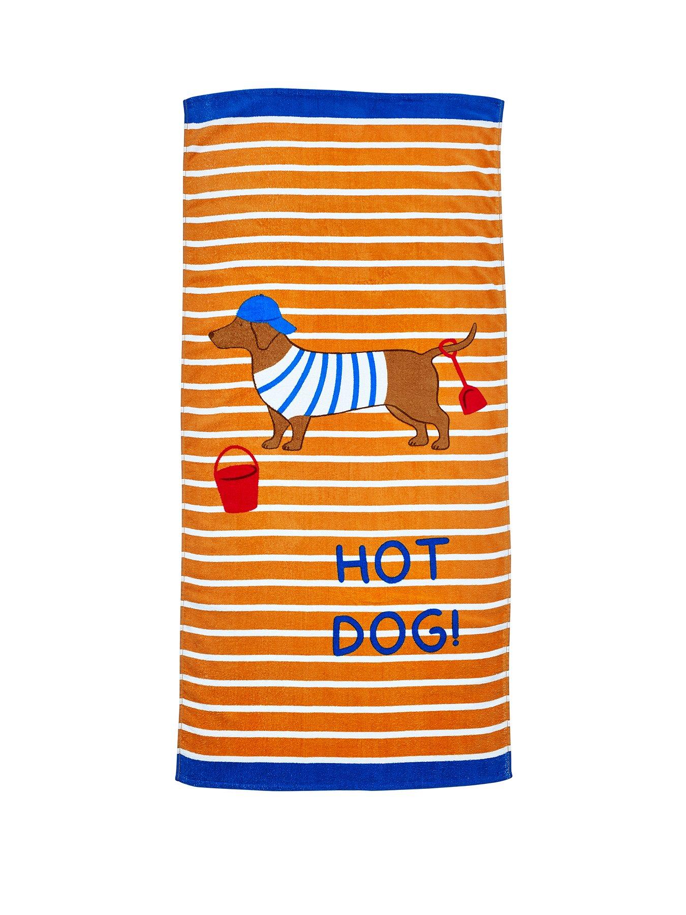 Image 2 of 3 of Catherine Lansfield Hot Dog 100% Cotton Beach Towel