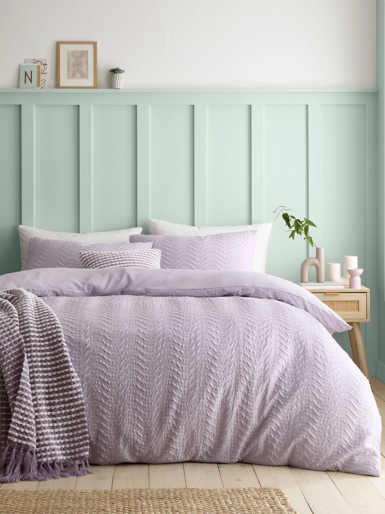 undefined Heatset Wave Duvet Set - Lilac