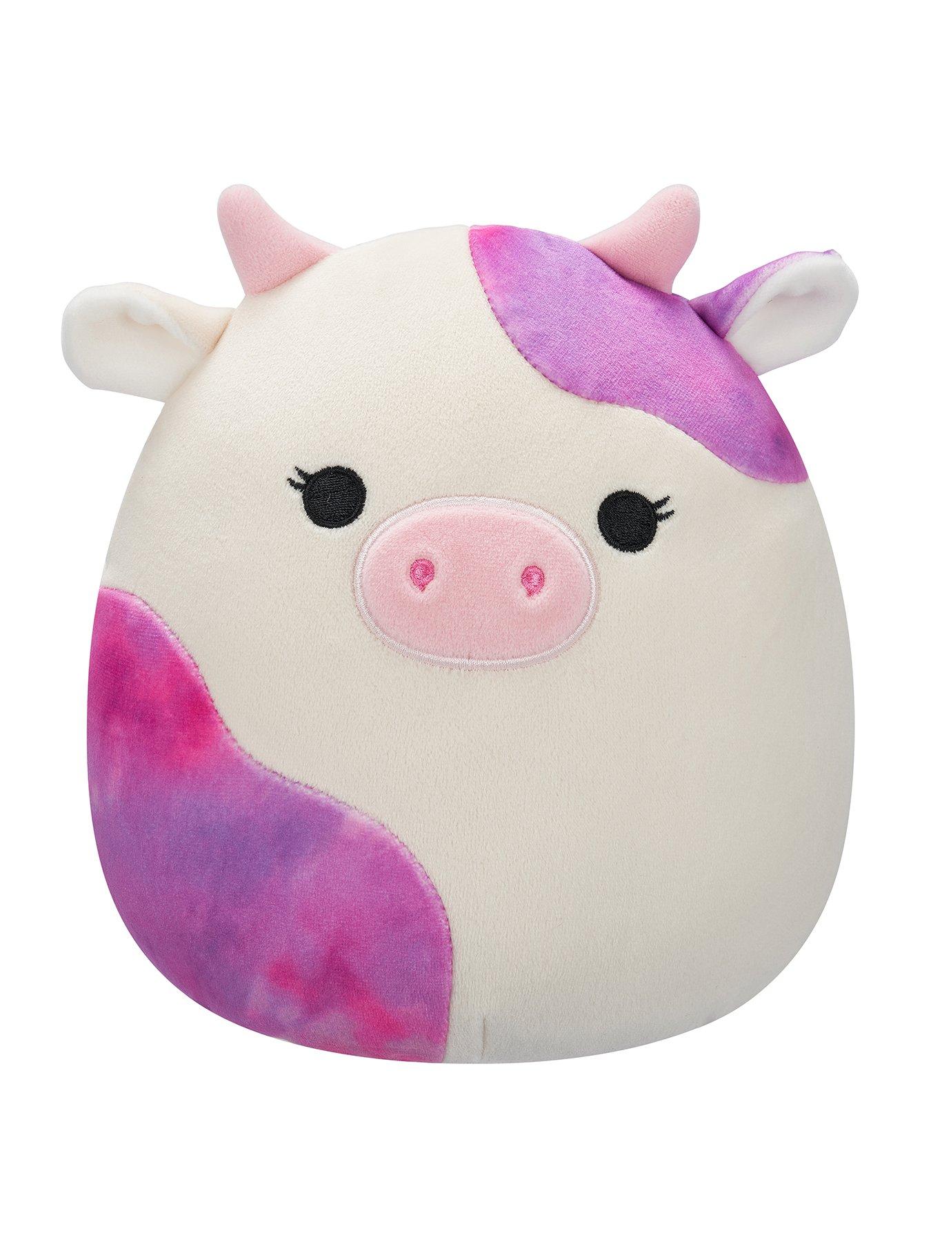 Image of Squishmallows SQCR - Little Plush (7.5" Squishmallows) (Kalina - White Cow W/Pink and Purple Tie-Dye Spots)
