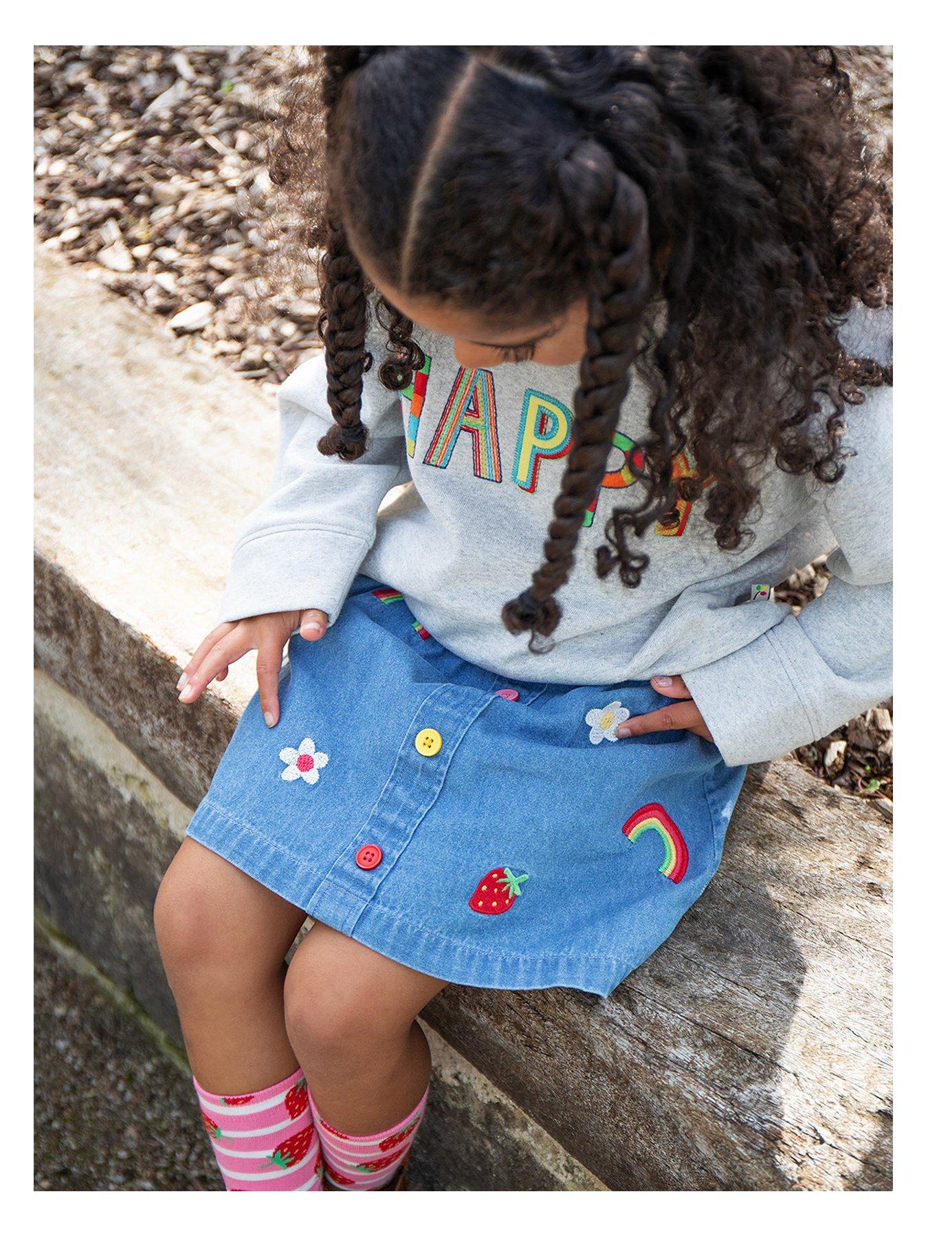 undefined Girls Charley Denim Skirt - Blue