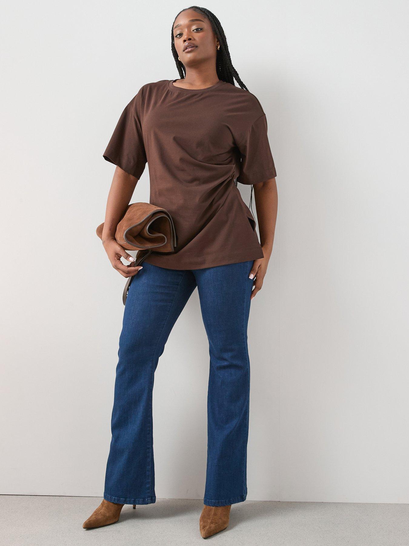 Image 3 of 6 of The Very Collection Curve Pull On Stretch Bootcut Jean - Blue