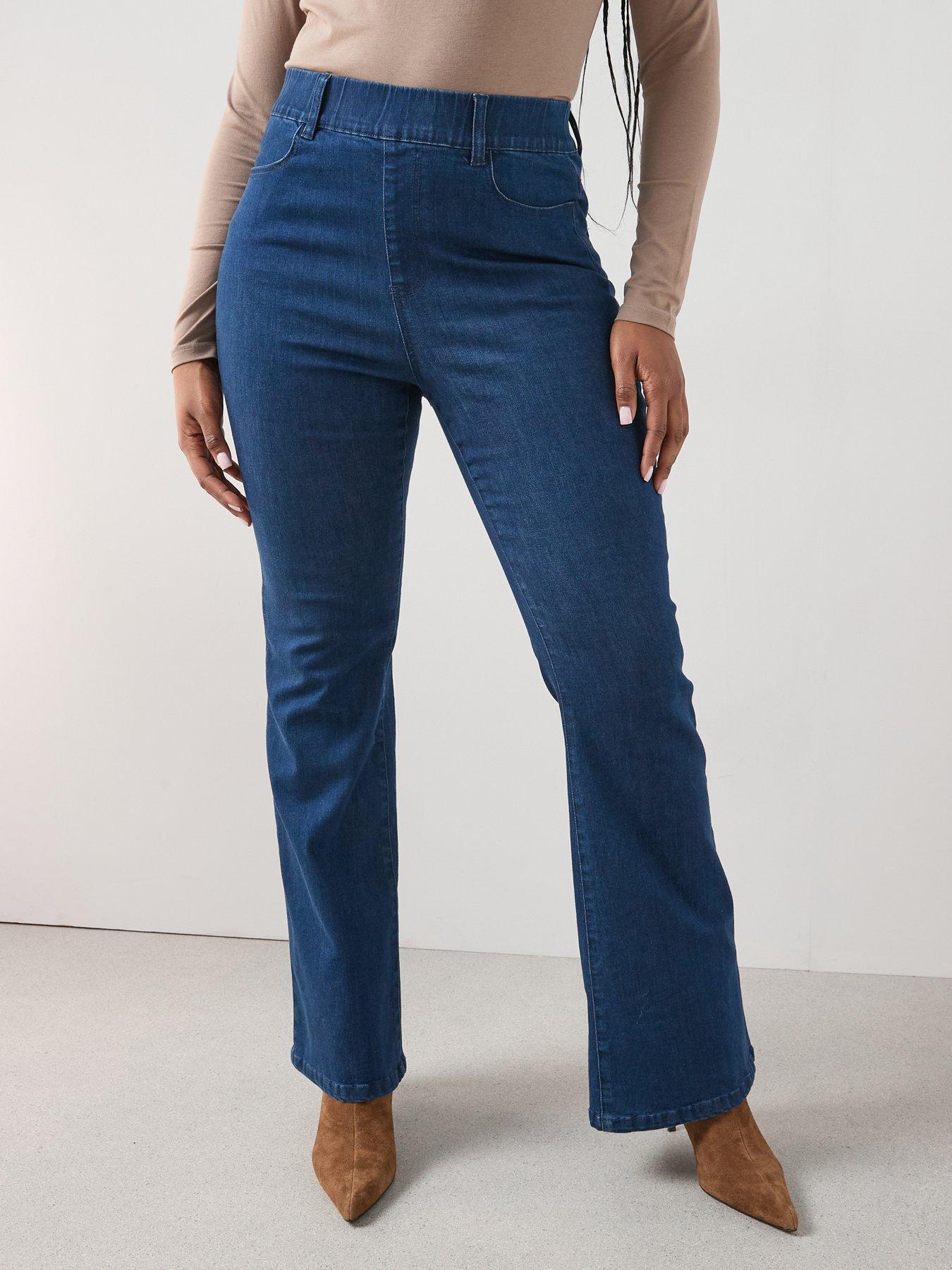 Image 4 of 6 of The Very Collection Curve Pull On Stretch Bootcut Jean - Blue
