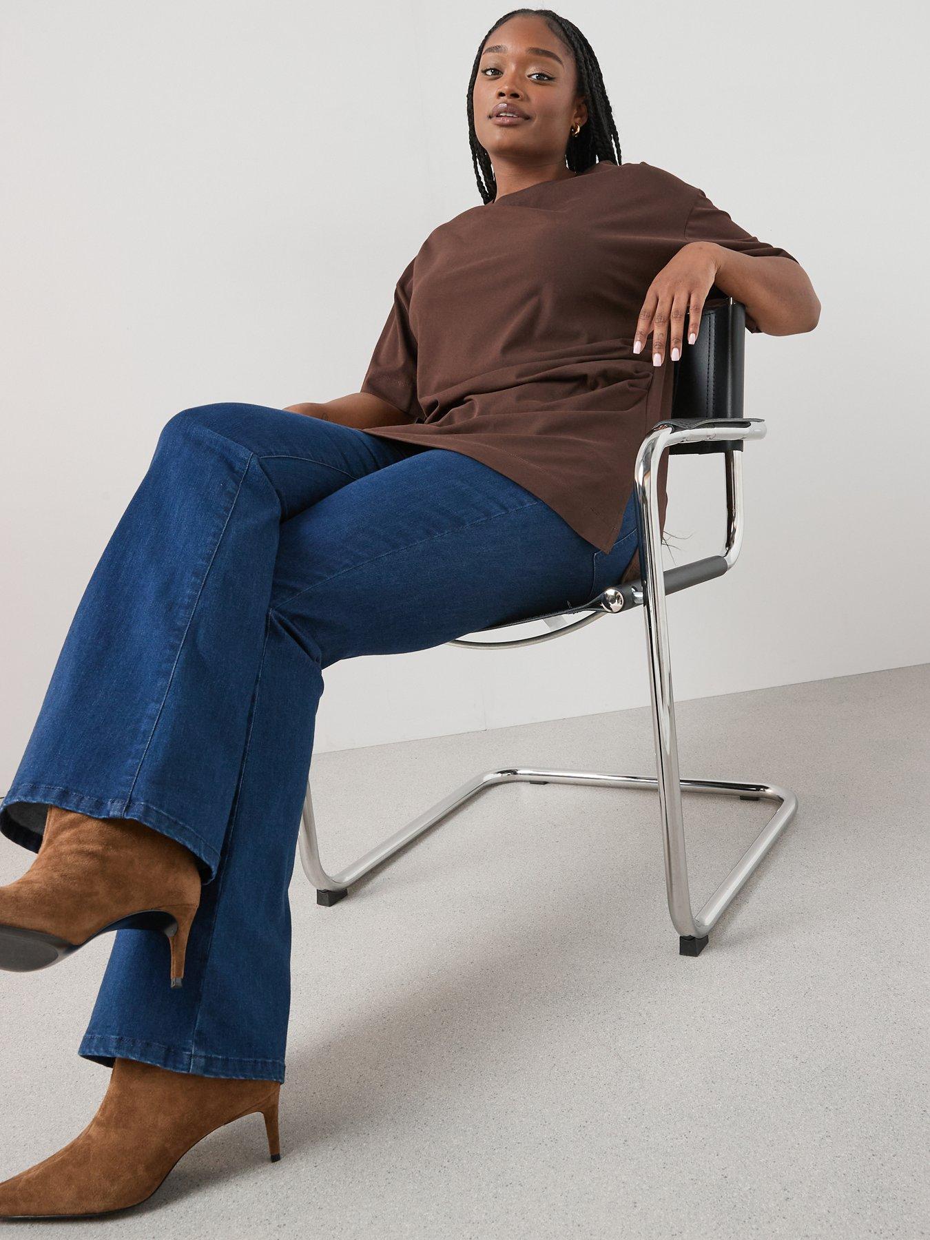 Image 5 of 6 of The Very Collection Curve Pull On Stretch Bootcut Jean - Blue