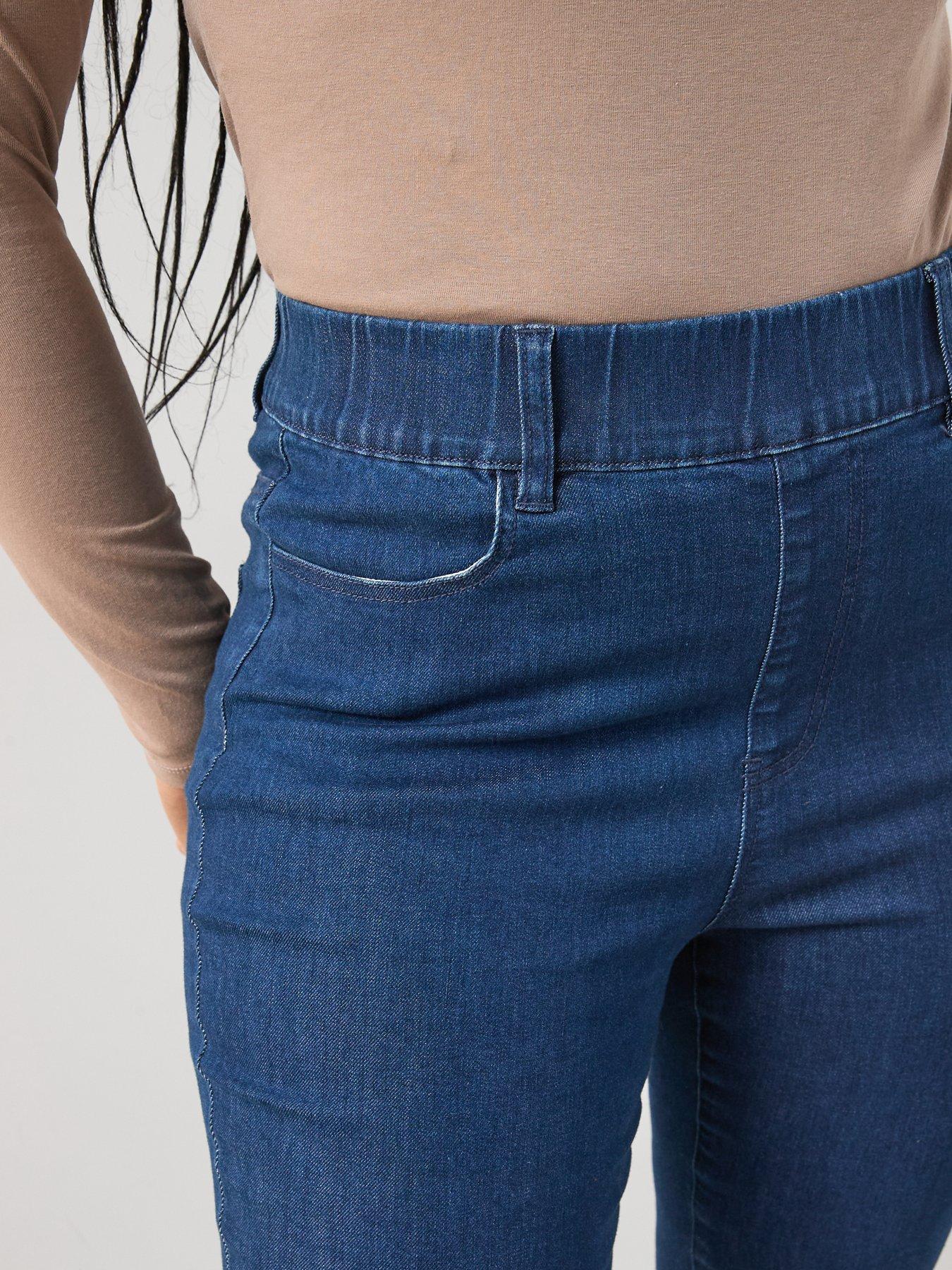 Image 6 of 6 of The Very Collection Curve Pull On Stretch Bootcut Jean - Blue