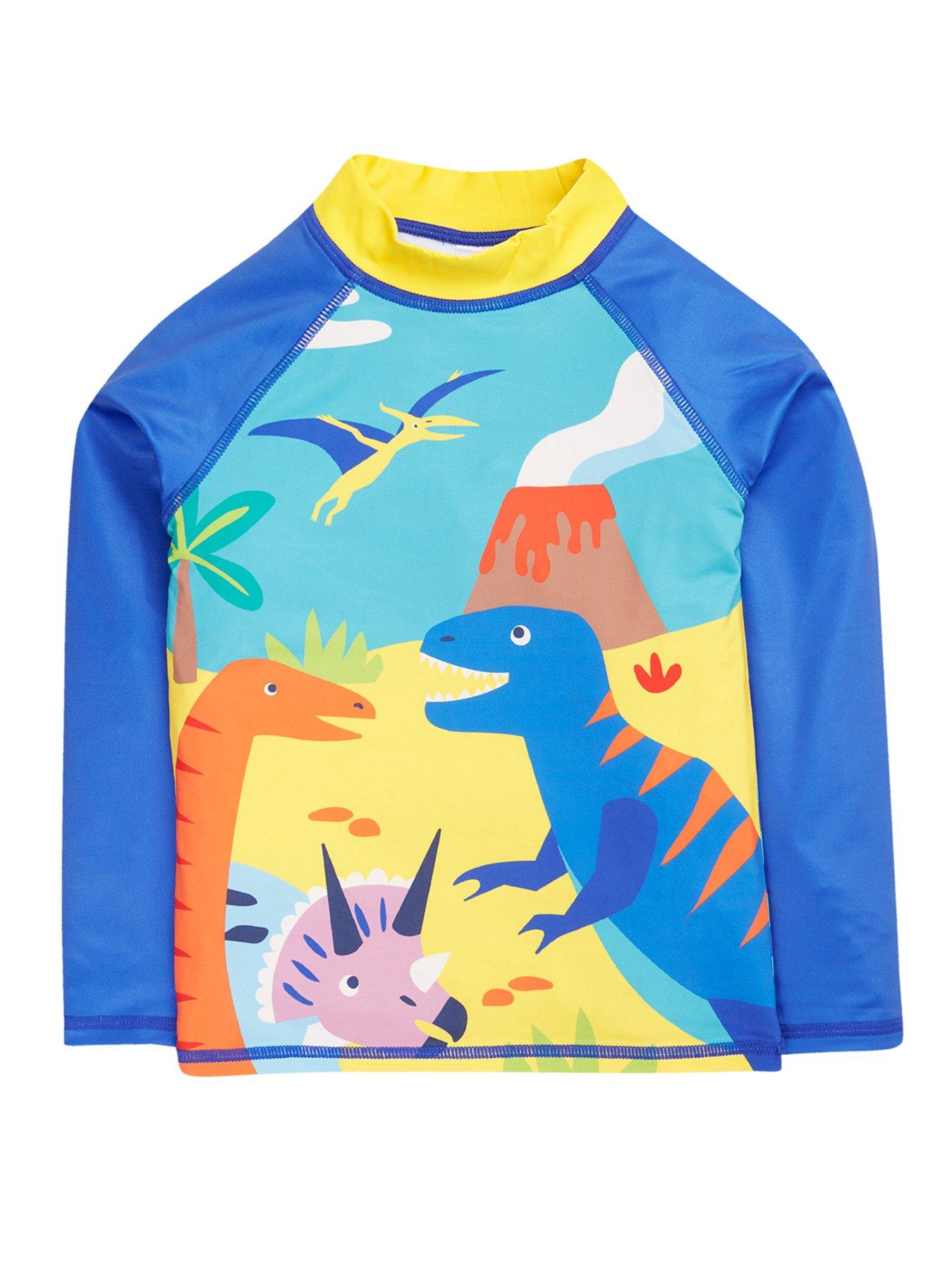 Image 2 of 5 of Frugi Boys Sun Safe Rash Vest - Blue
