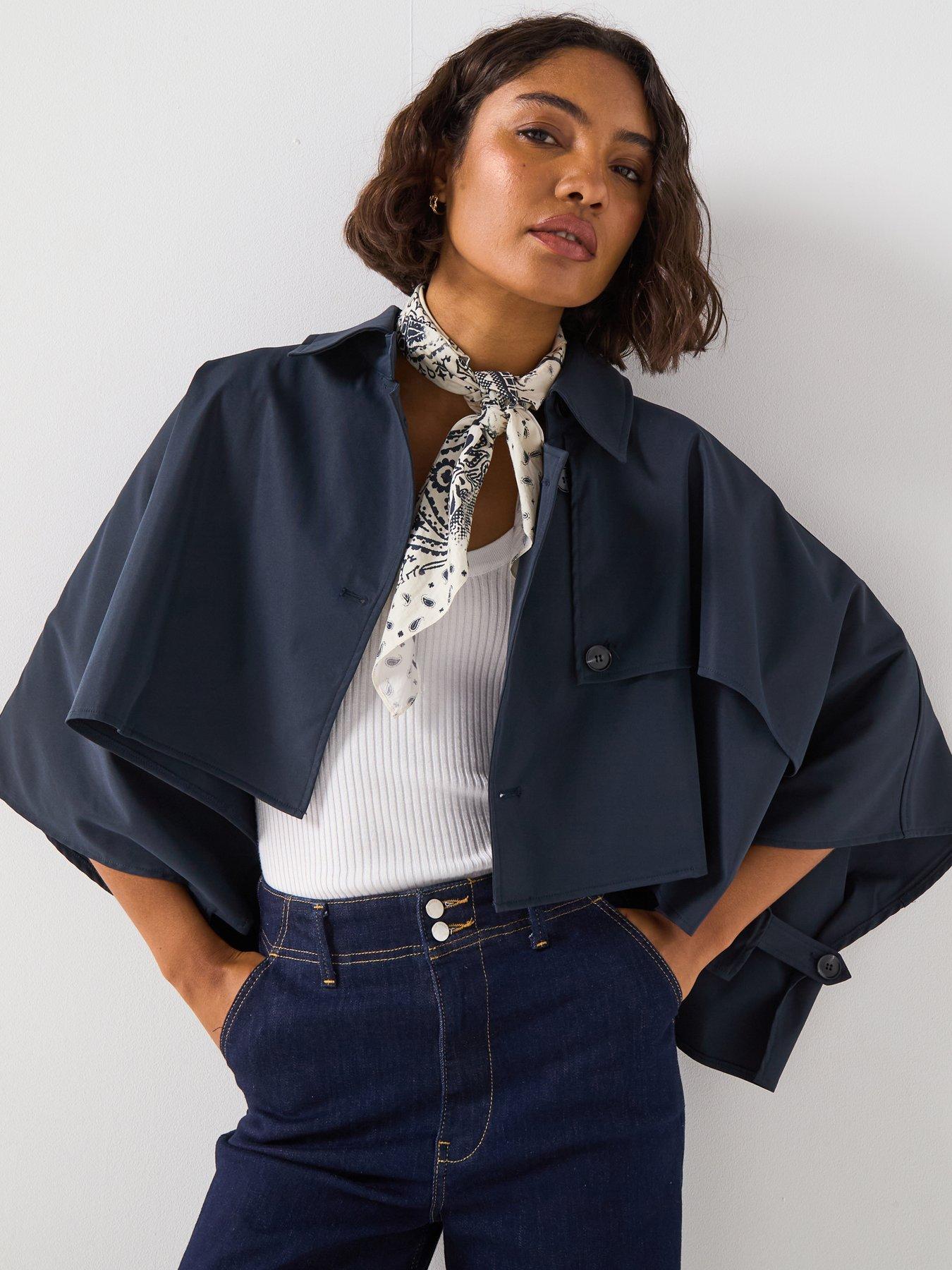 Image 1 of 6 of V by Very Cape Jacket - Navy
