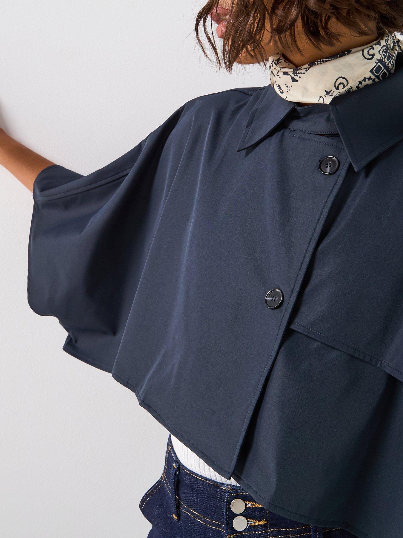 Image 4 of 6 of V by Very Cape Jacket - Navy