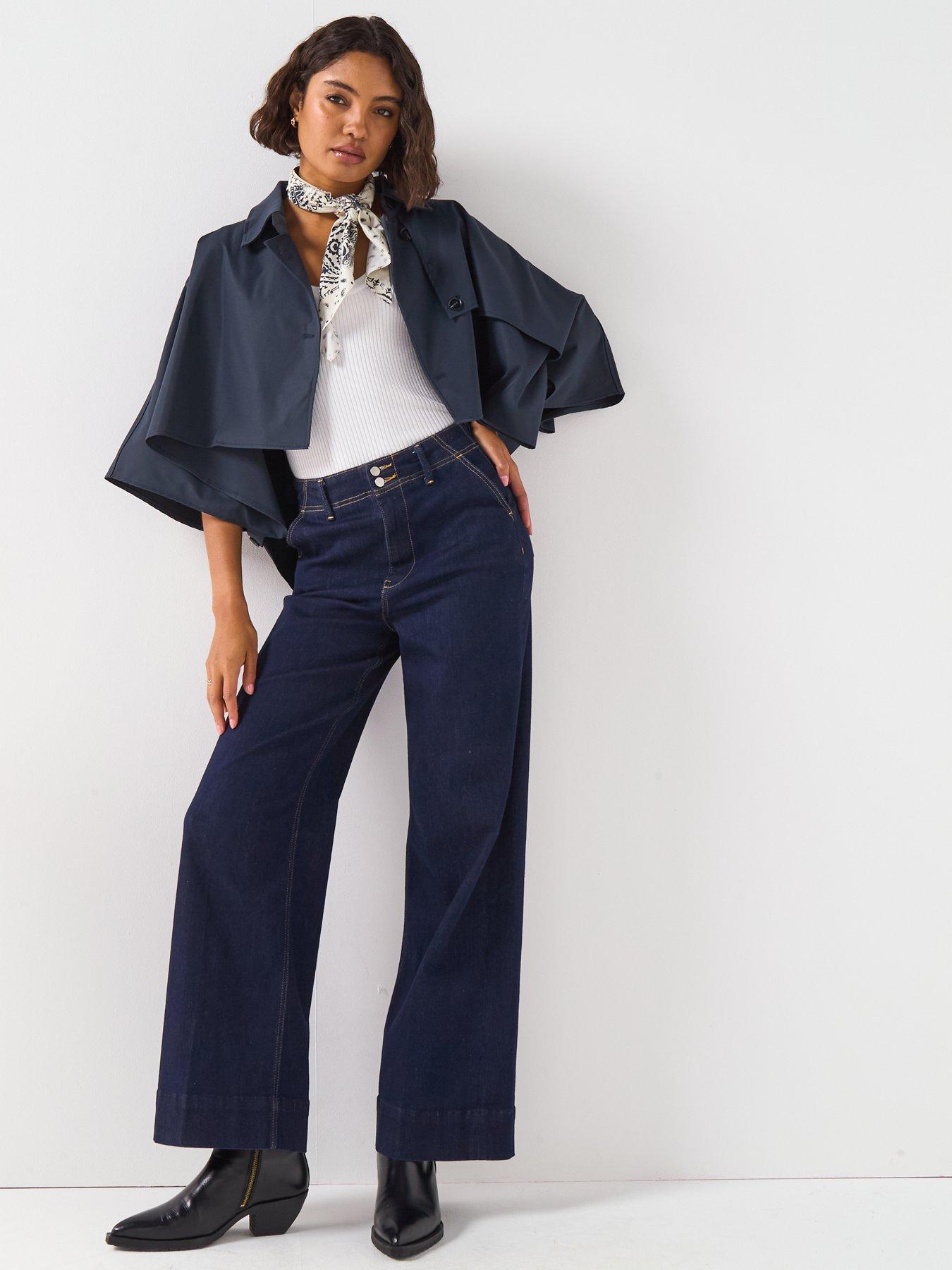 Image 6 of 6 of V by Very Cape Jacket - Navy