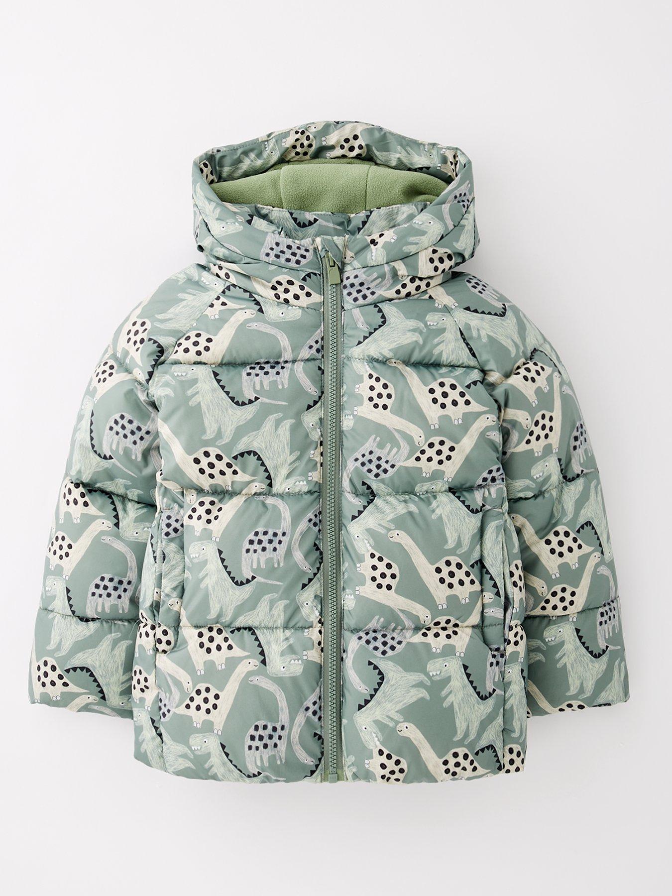 Image 1 of 4 of Mini V by Very Boys Dino Padded Coat - Green
