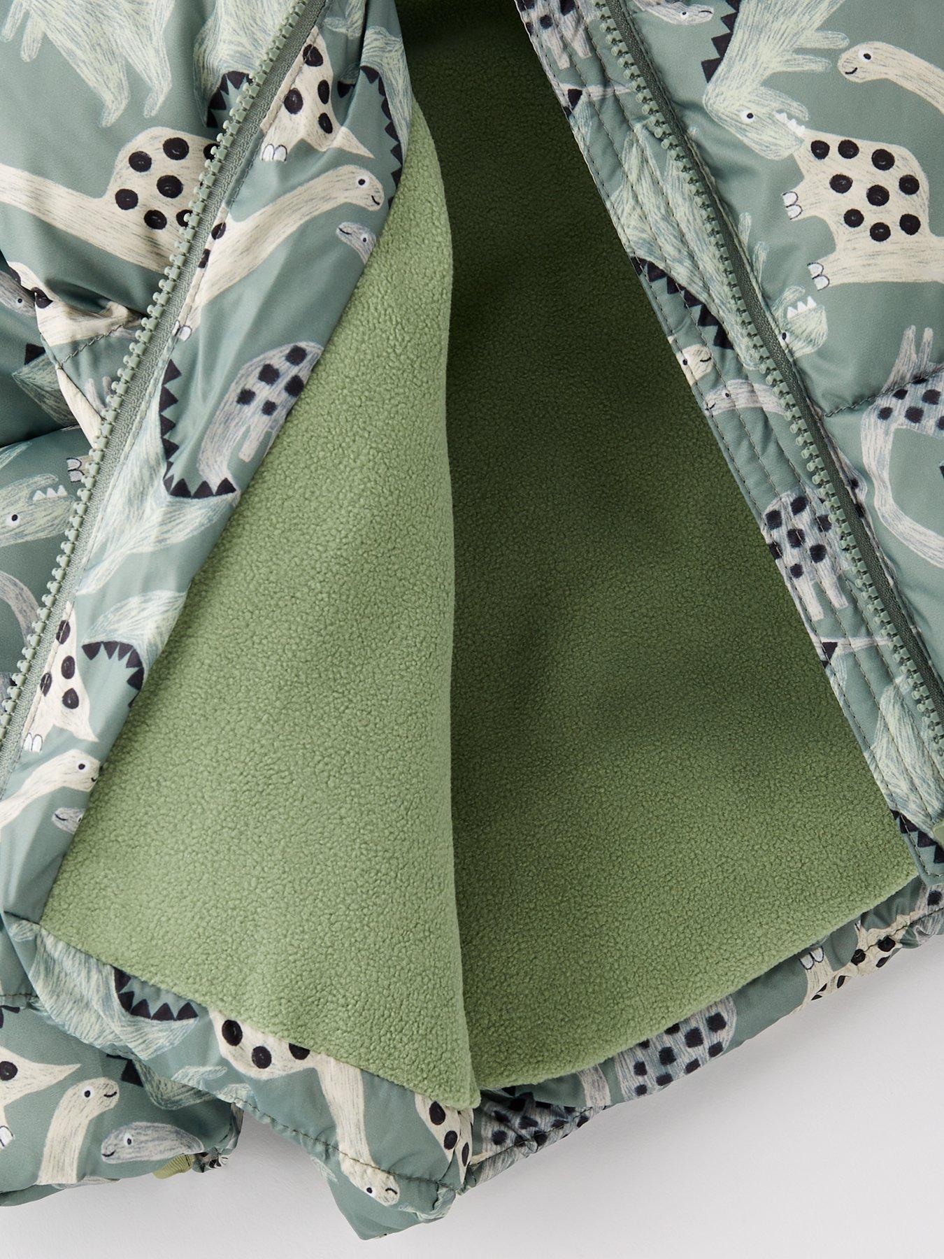 Image 4 of 4 of Mini V by Very Boys Dino Padded Coat - Green