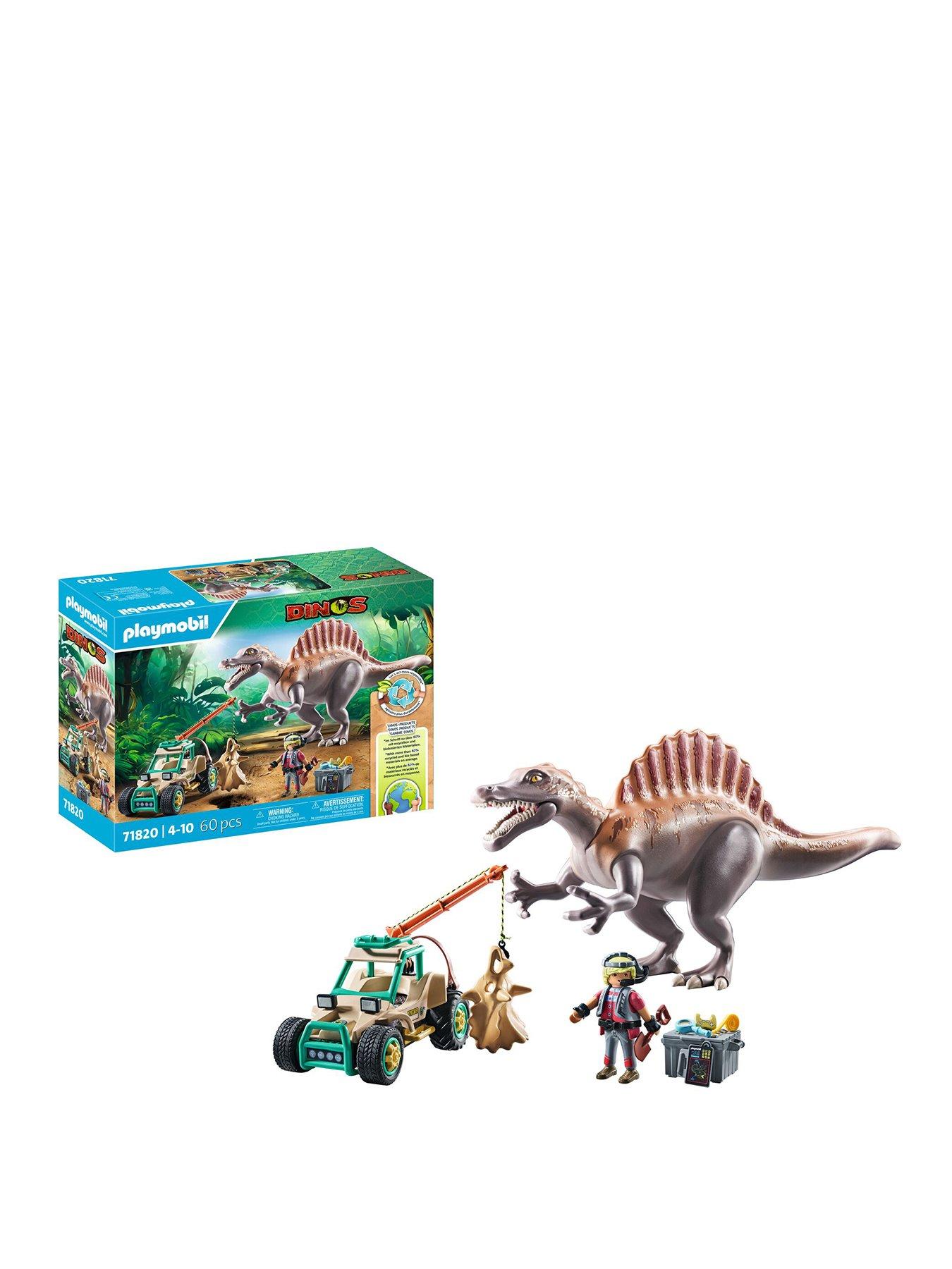 Image of Playmobil Spinosaurus attack at dinosaur excavation