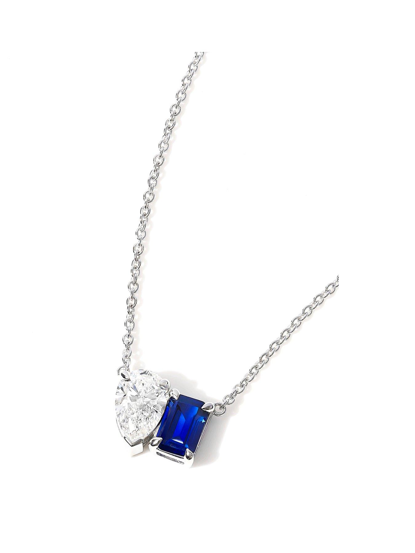 created-brilliance-elise-9ct-white-gold-075ct-lab-grown-diamond-and-created-sapphire-toi-et-moi-necklace-182-inches