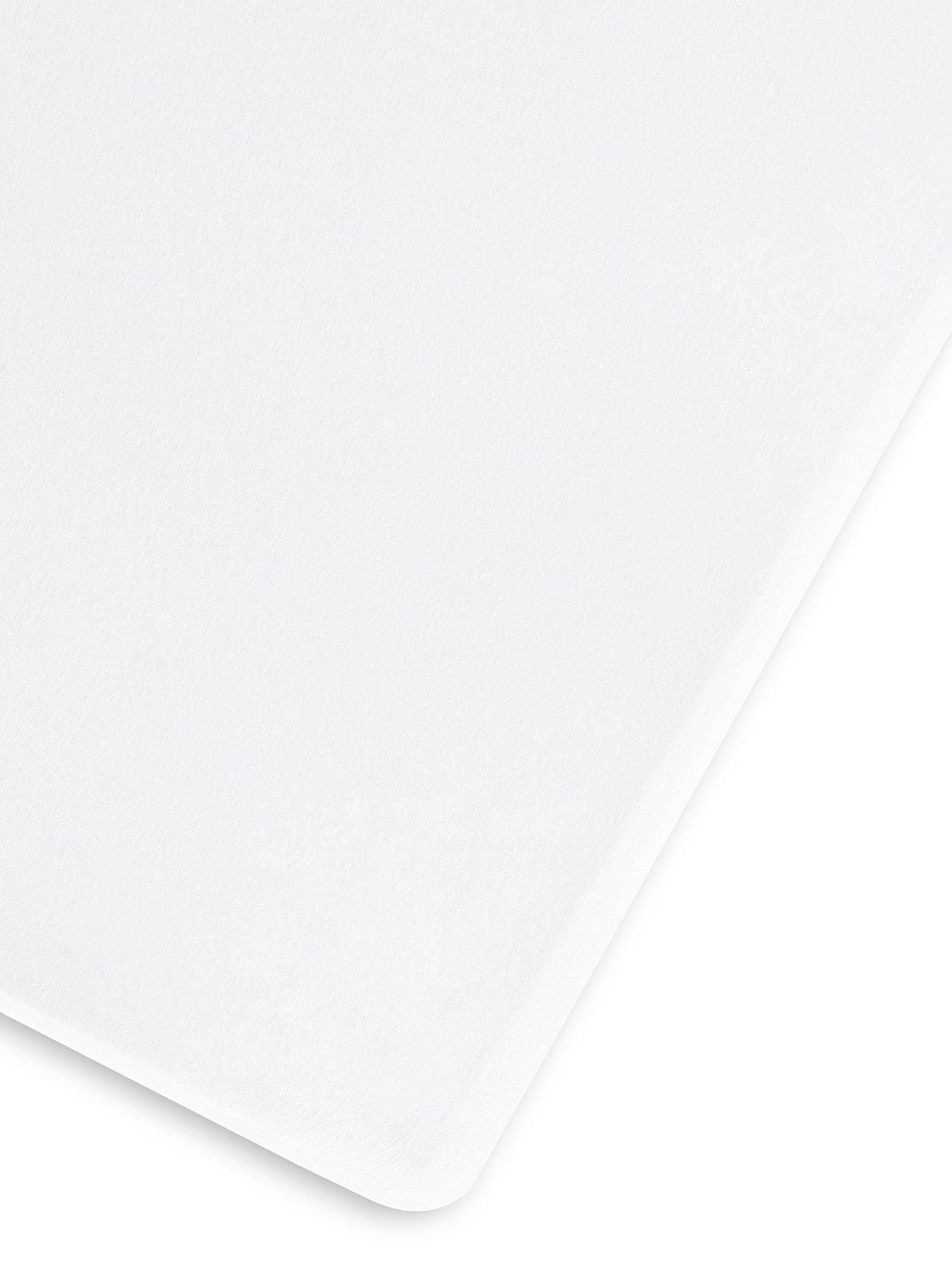 undefined The Little Green Sheep Cot Bed Fitted Sheet - White