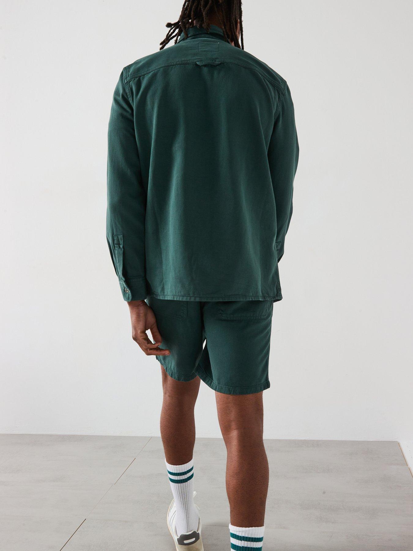 Image 2 of 6 of Mango Jay Twill Casual Overshirt - Dark Green