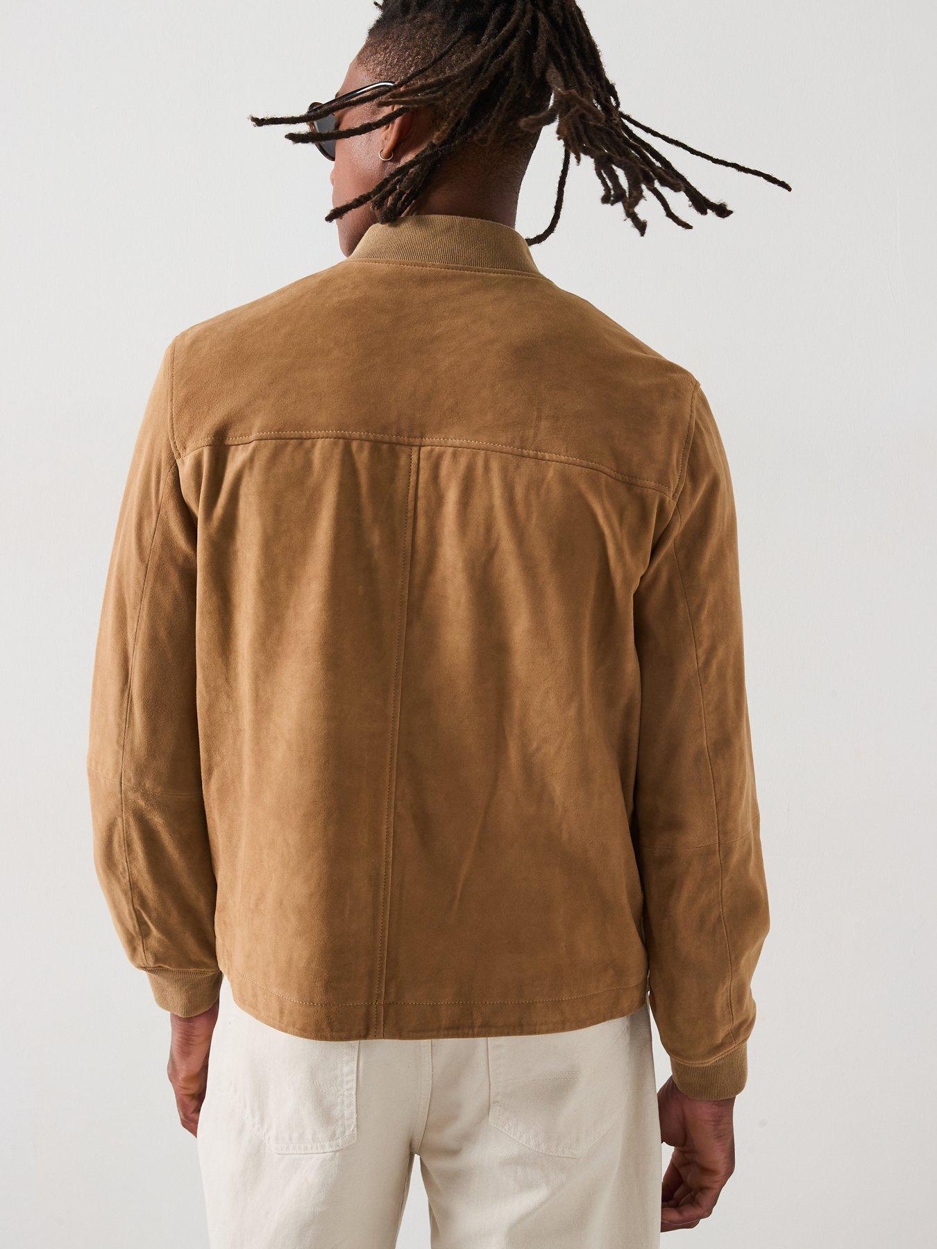 mango-andrea-smart-suede-leather-jacket-beigestillFront